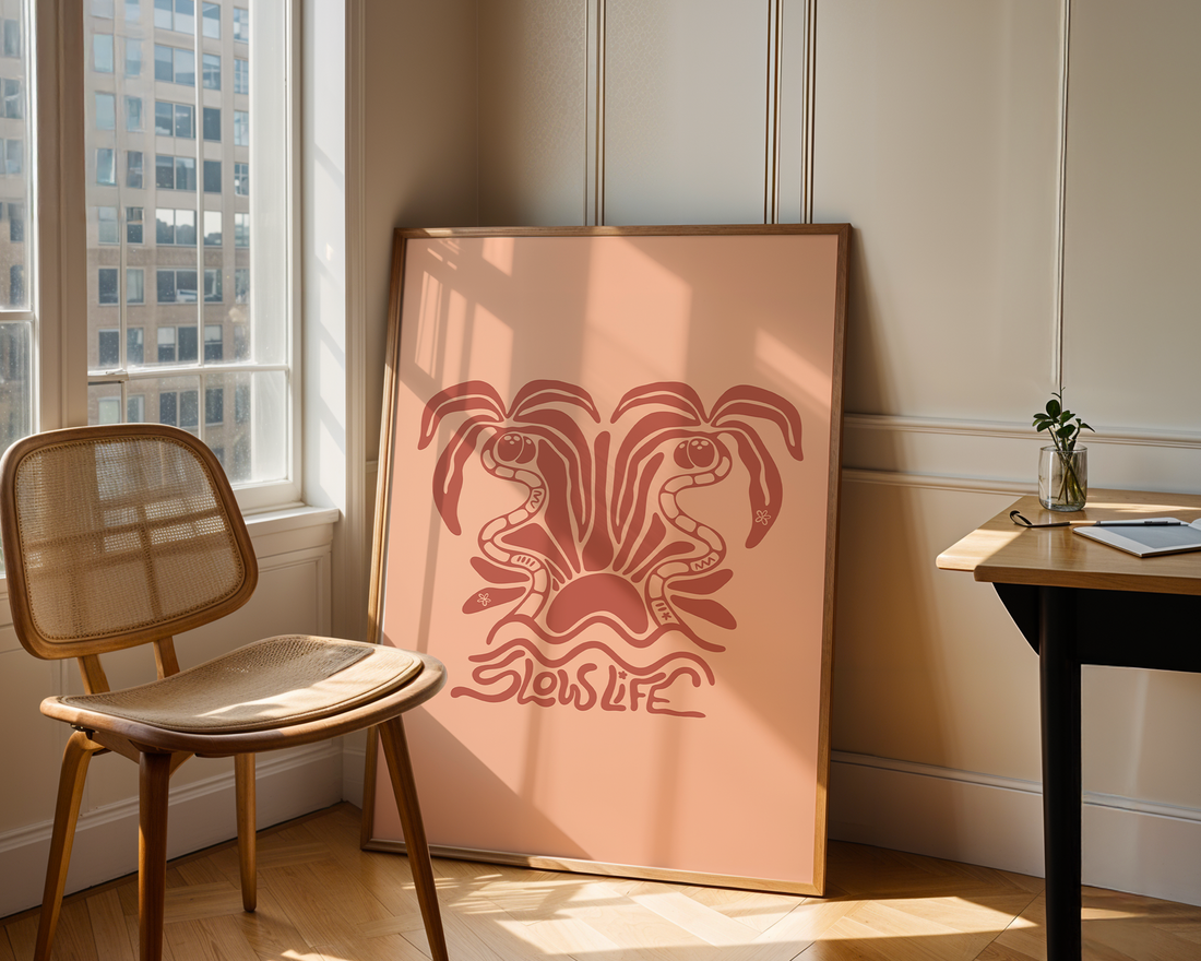 SLOW LIFE PALMS POSTER