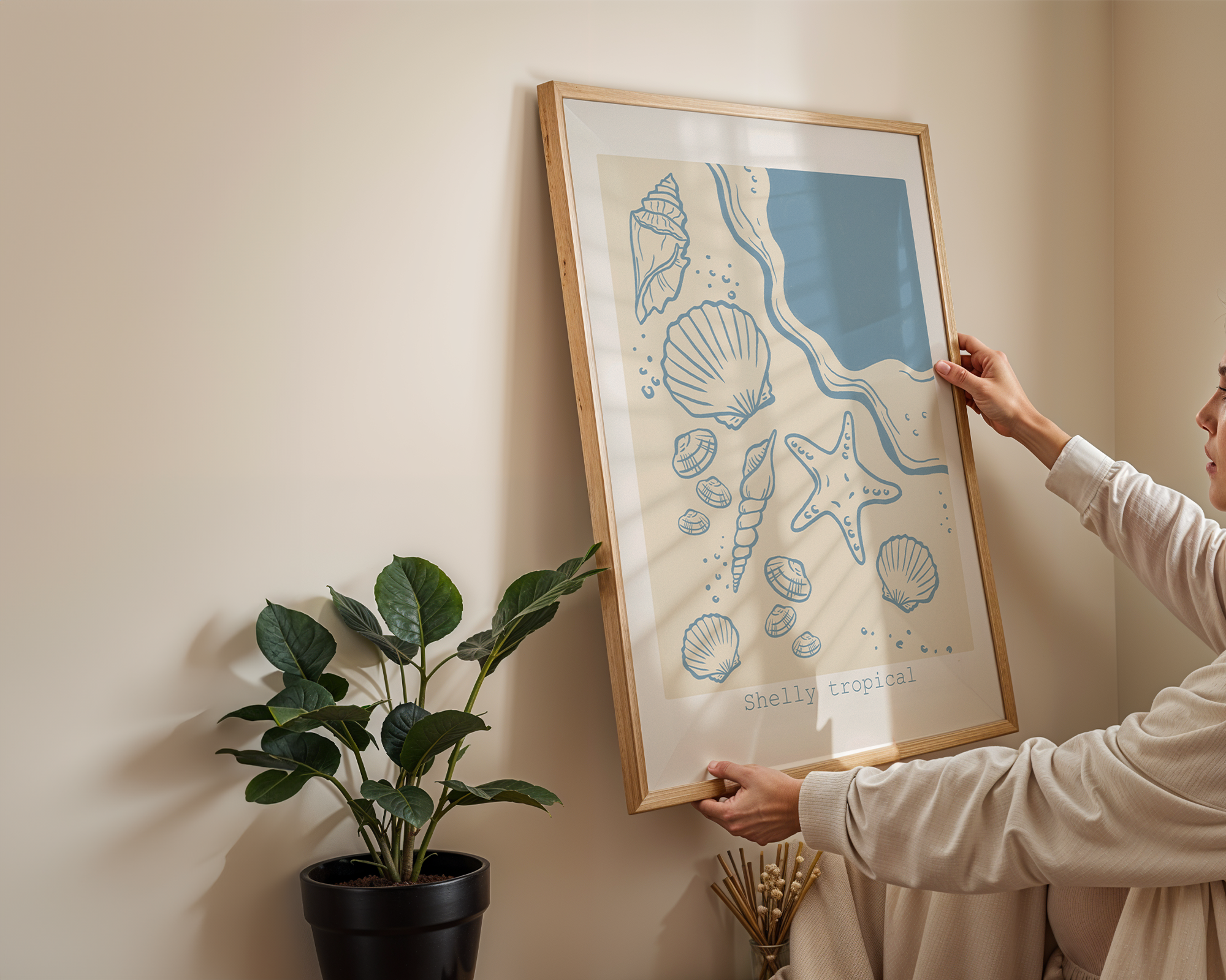 SHELLY TROPICAL POSTER