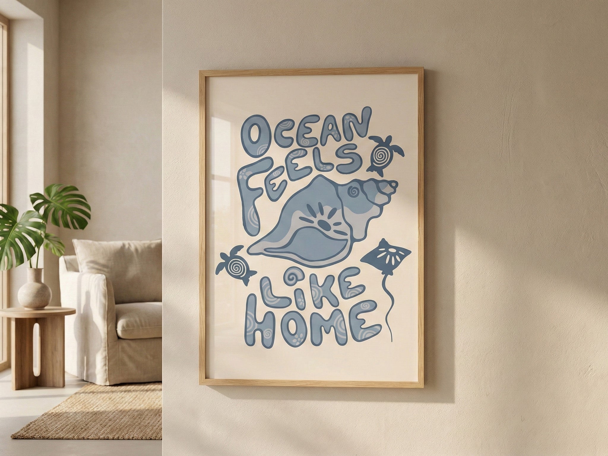 OCEAN FEELS LIKE HOME POSTER