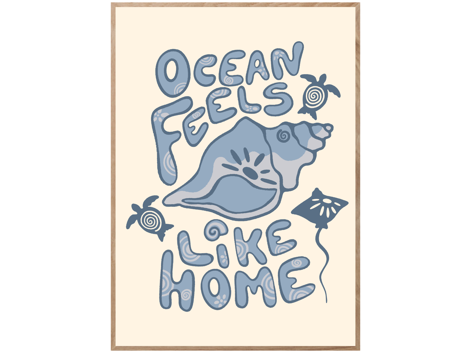 OCEAN FEELS LIKE HOME POSTER