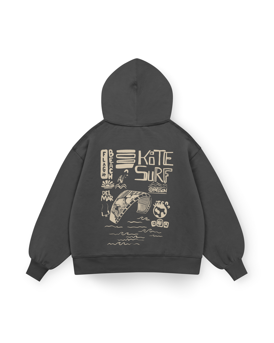 Flag Beach Hoodie Oversized