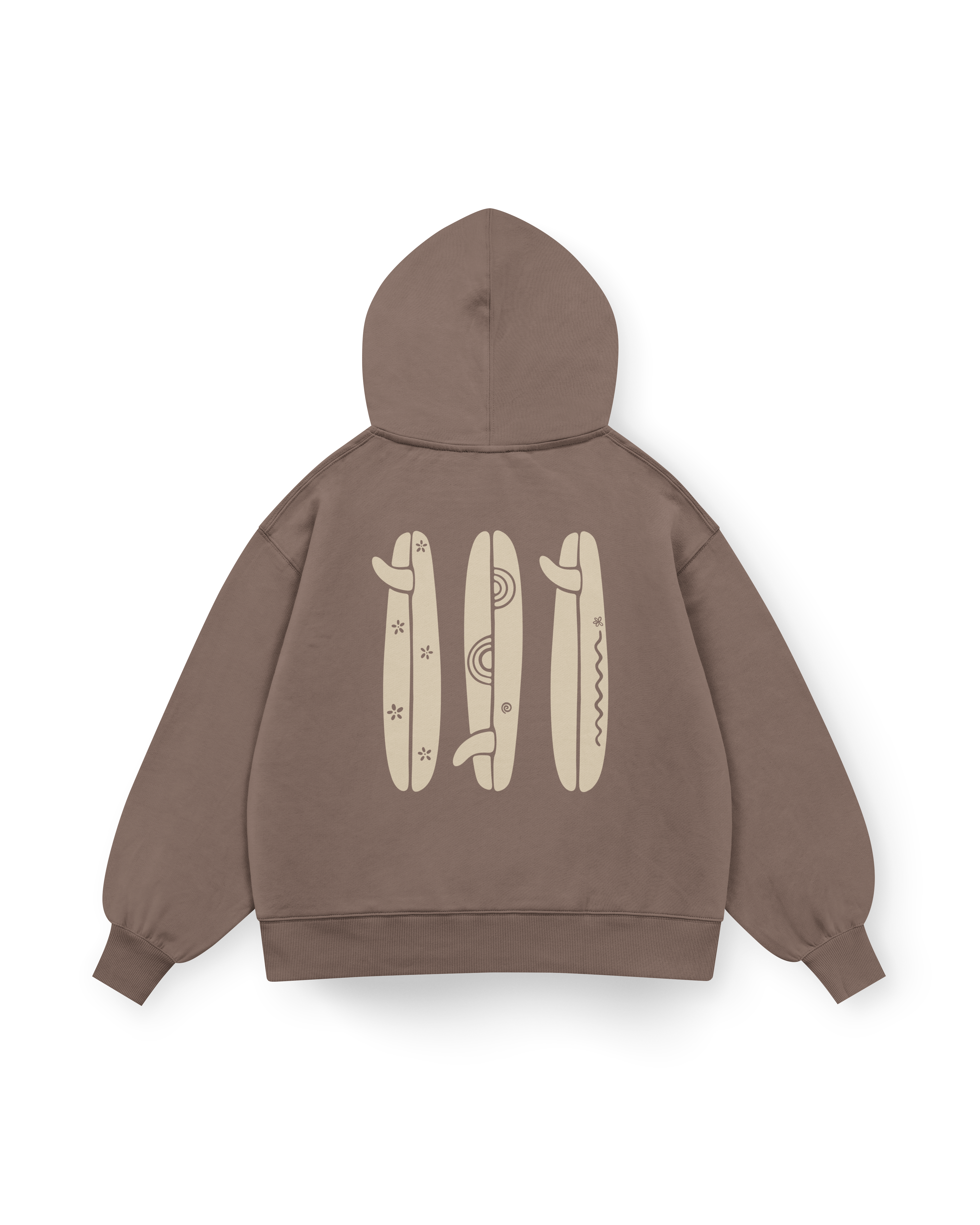 Boho Surfboard Hoodie Oversized