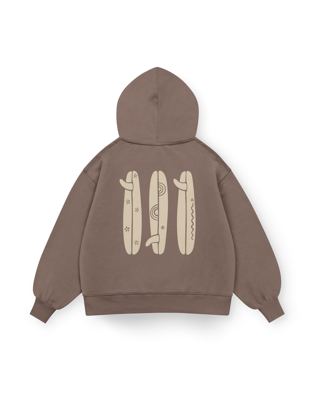 Boho Surfboard Hoodie Oversized