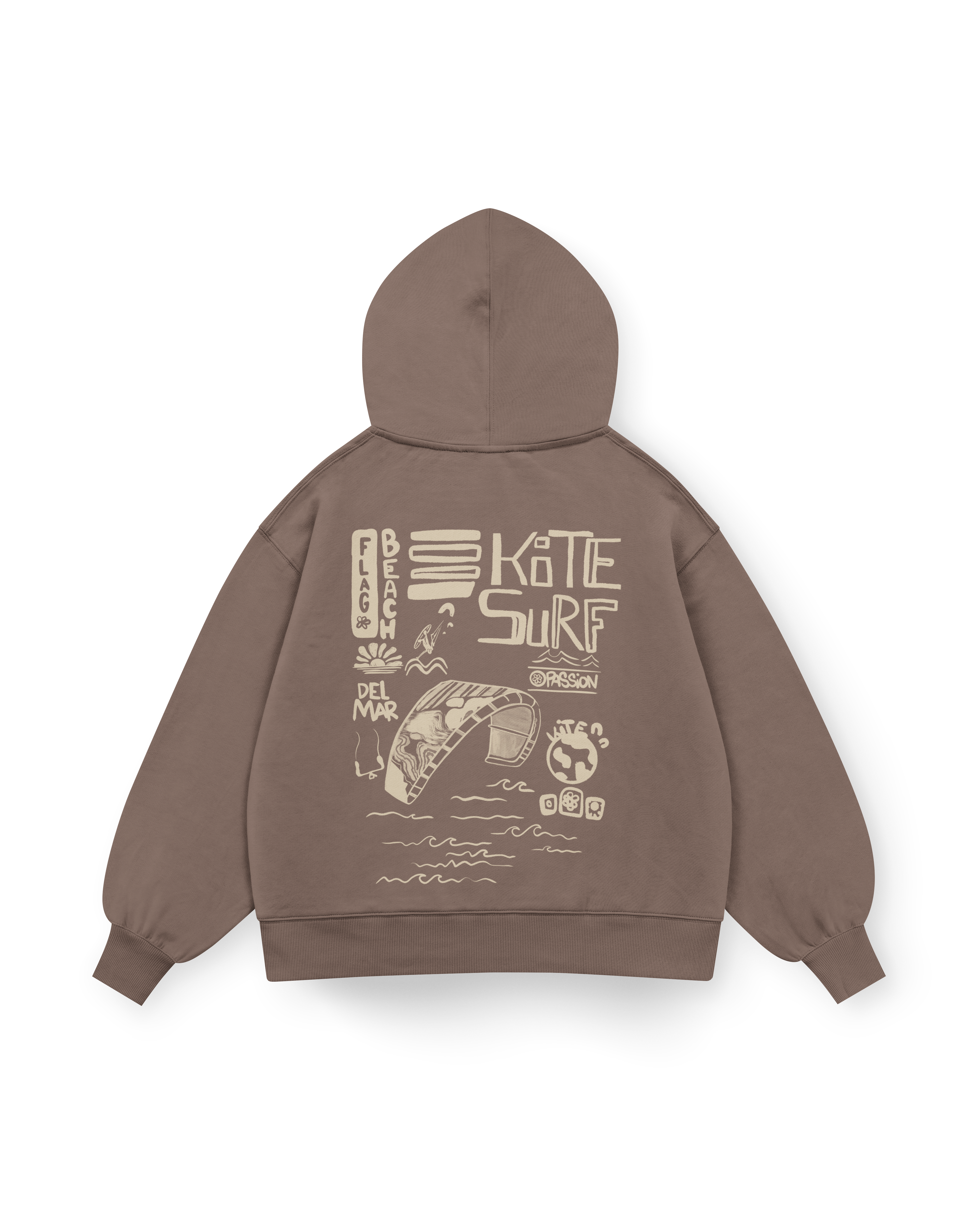 Flag Beach Hoodie Oversized