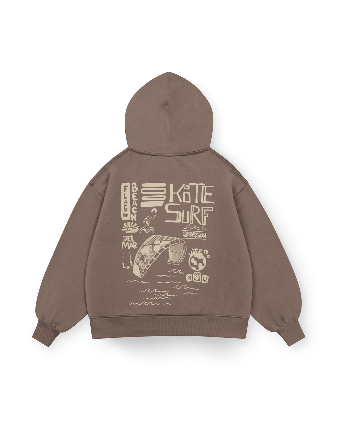 Flag Beach Hoodie Oversized