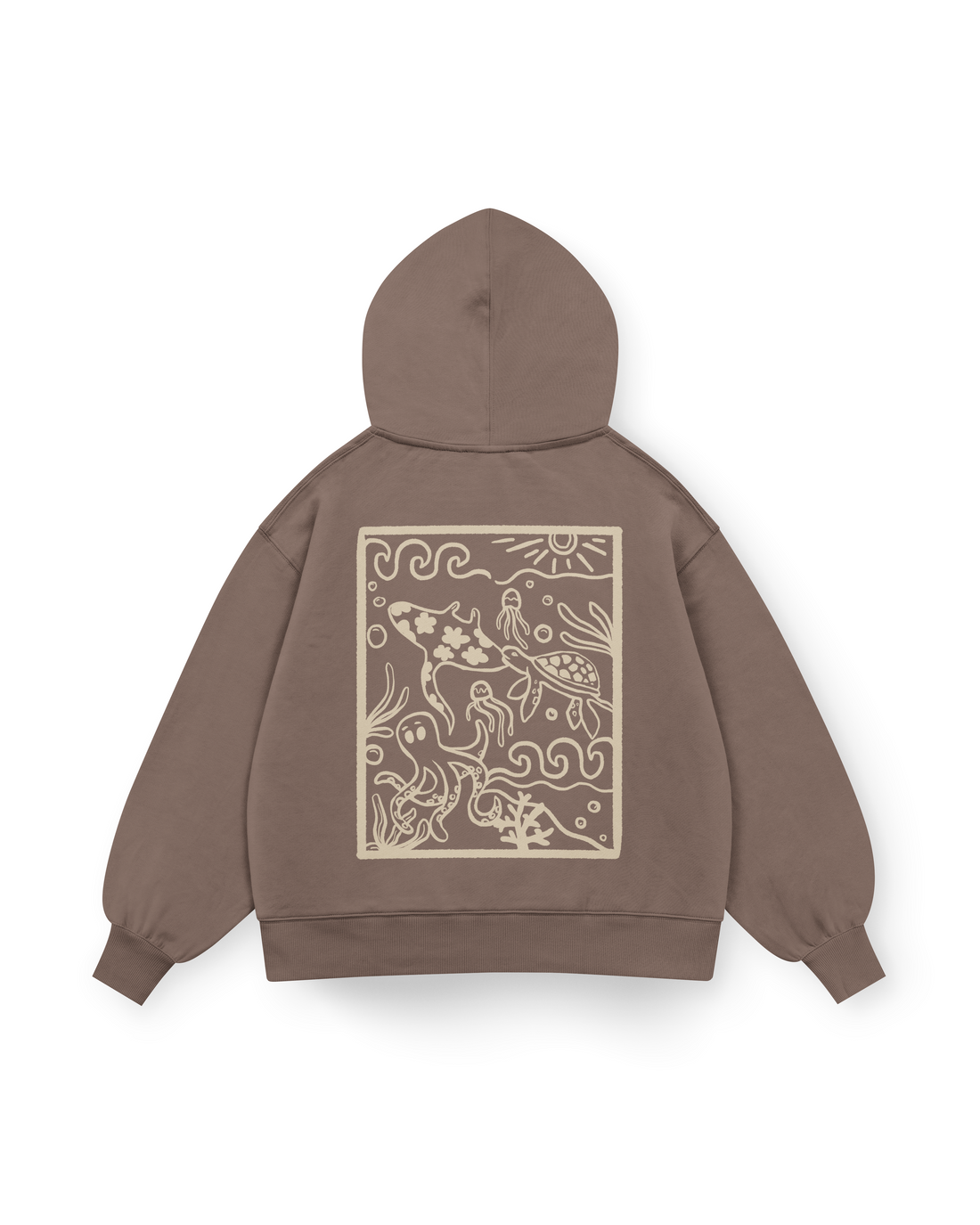 Ocean Creatures Hoodie Oversized