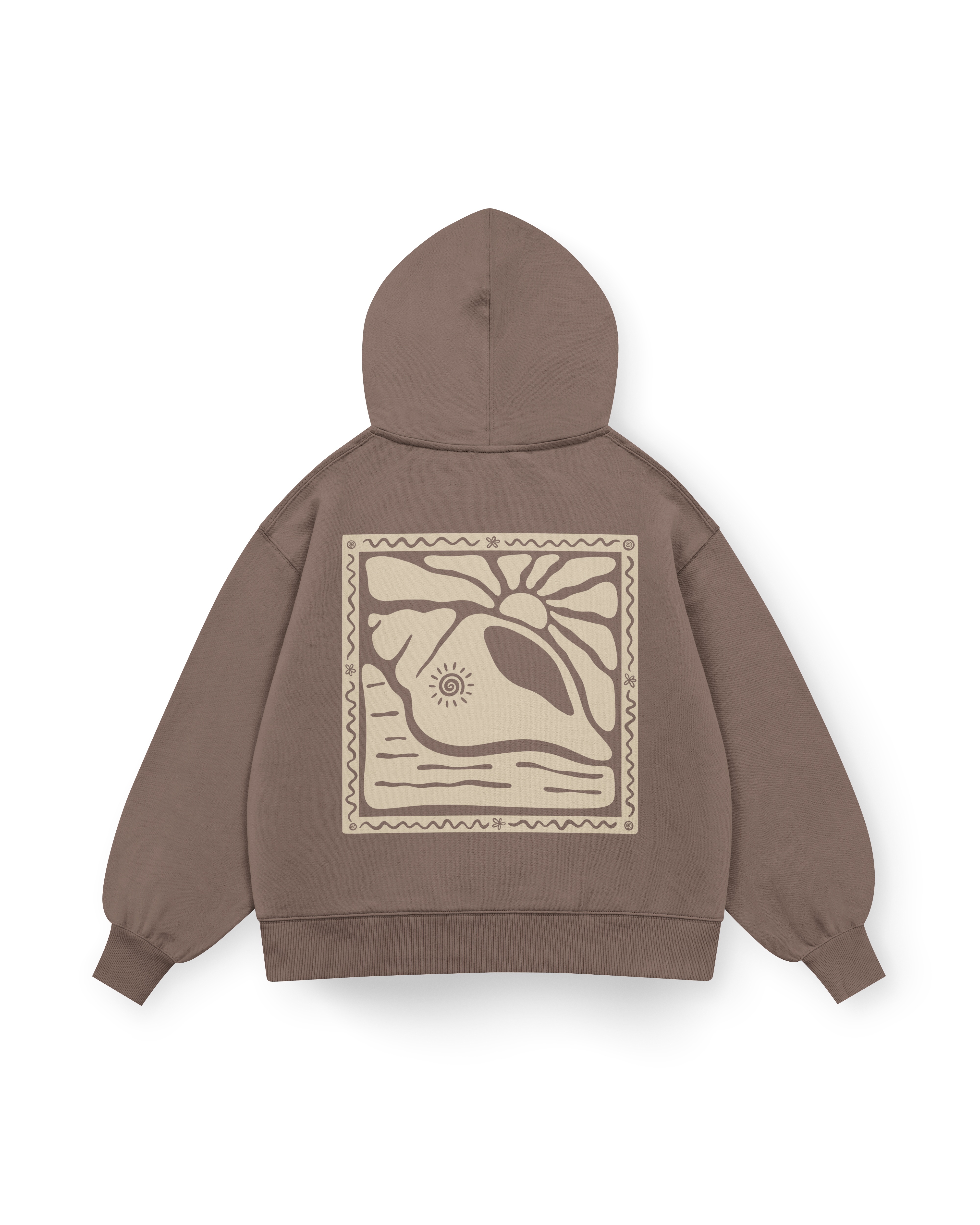 Sunny Seashell Hoodie Oversized