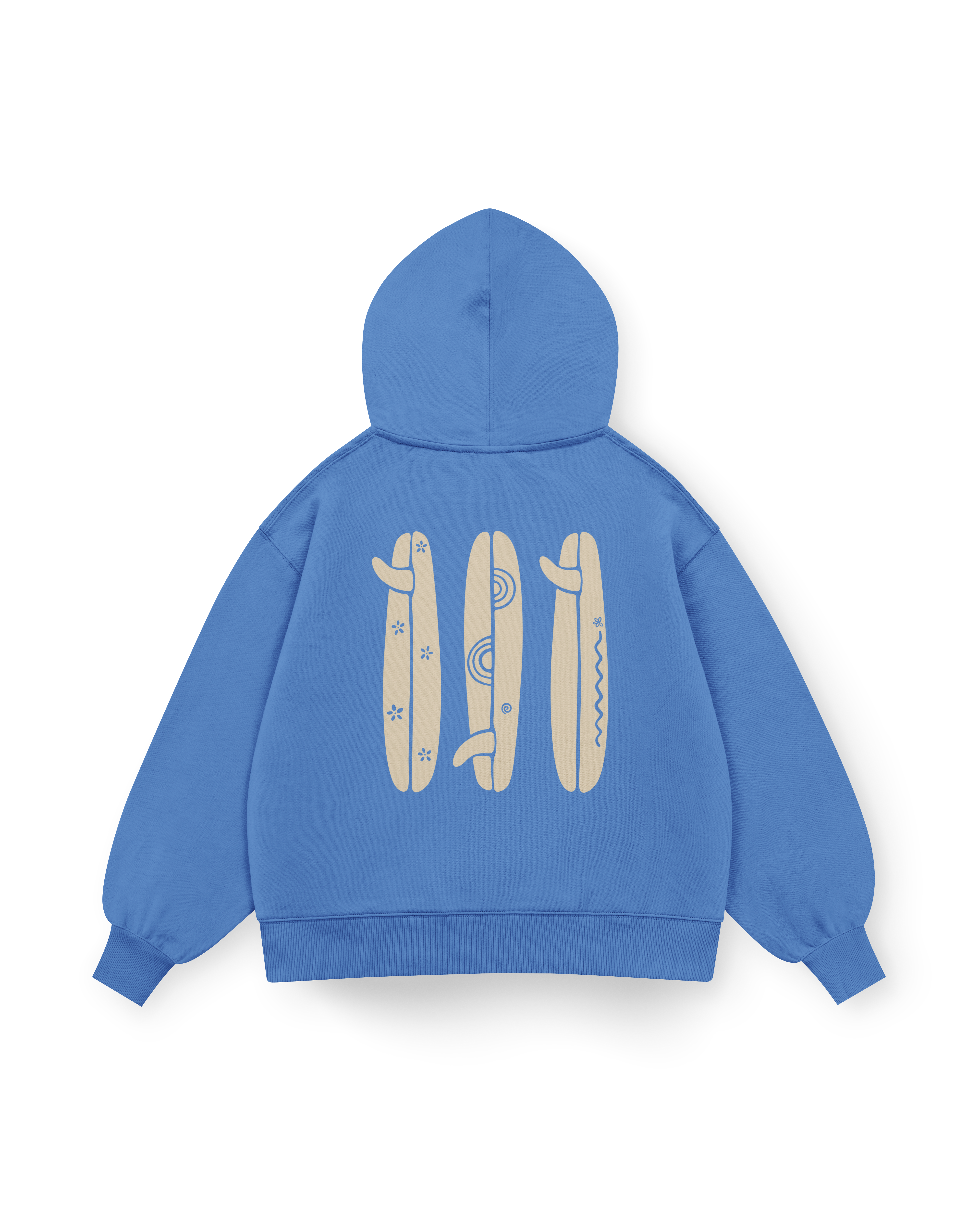 Boho Surfboard Hoodie Oversized