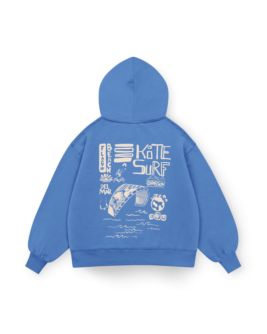 Flag Beach Hoodie Oversized