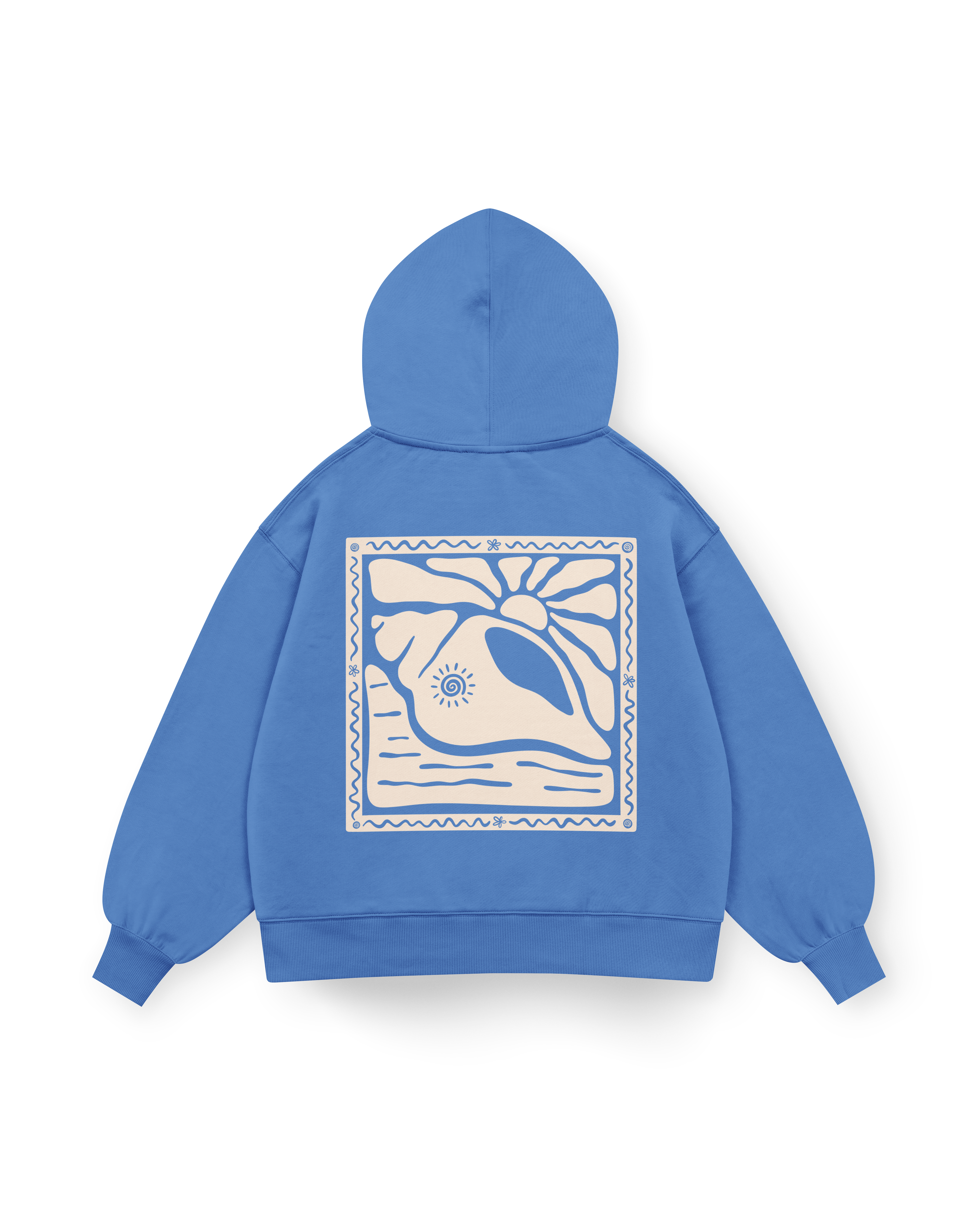 Sunny Seashell Hoodie Oversized