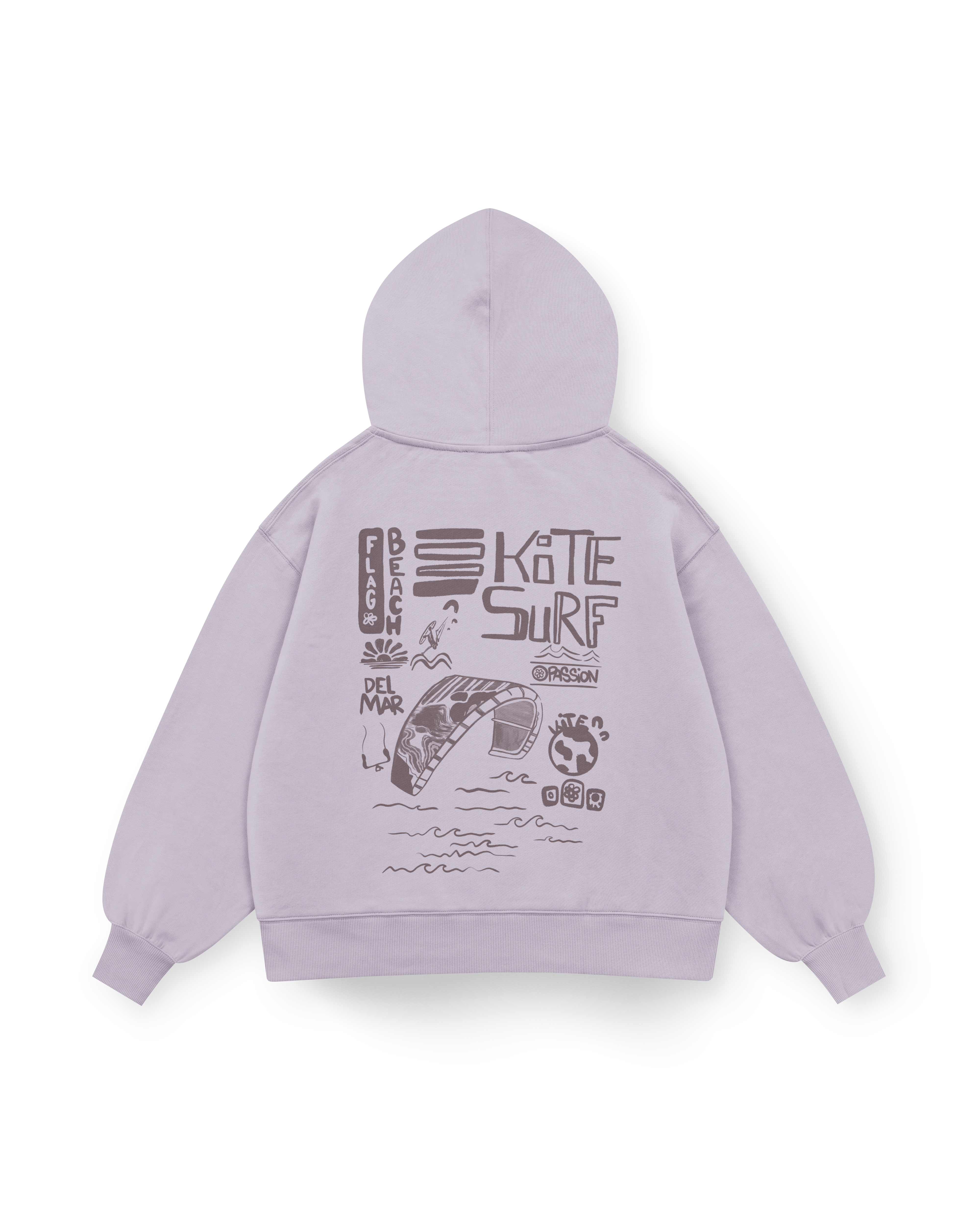 Flag Beach Hoodie Oversized