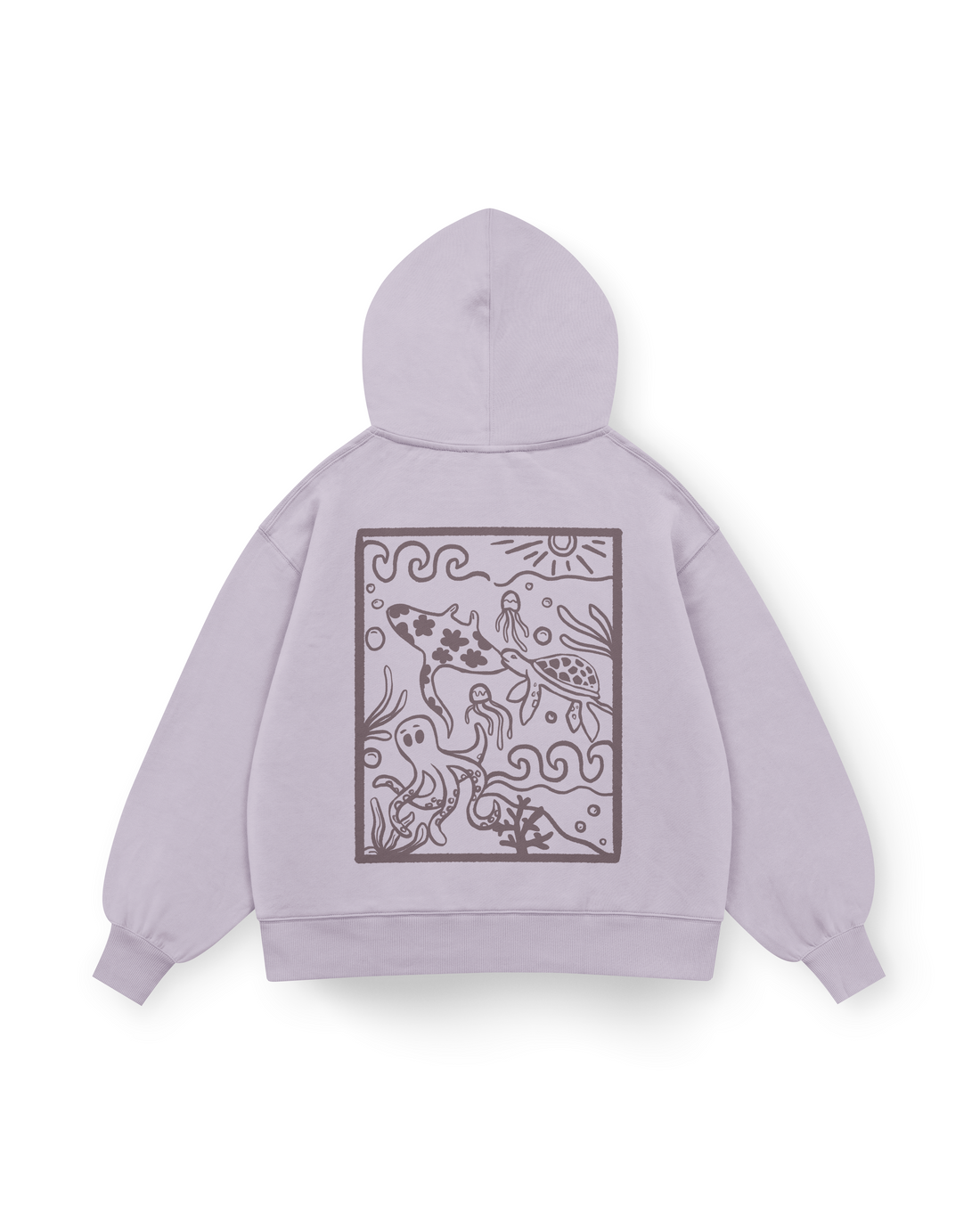 Ocean Creatures Hoodie Oversized