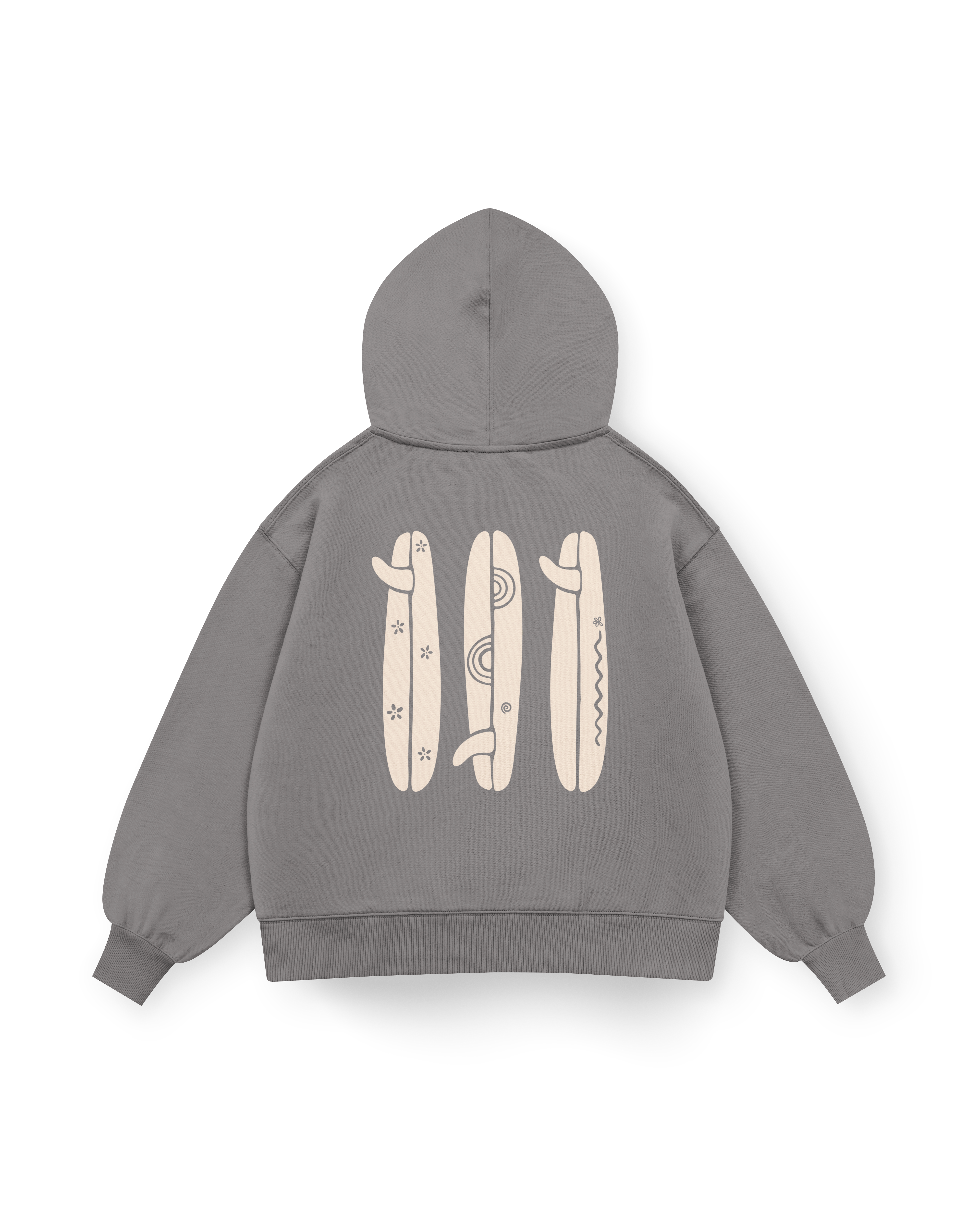 Boho Surfboard Hoodie Oversized
