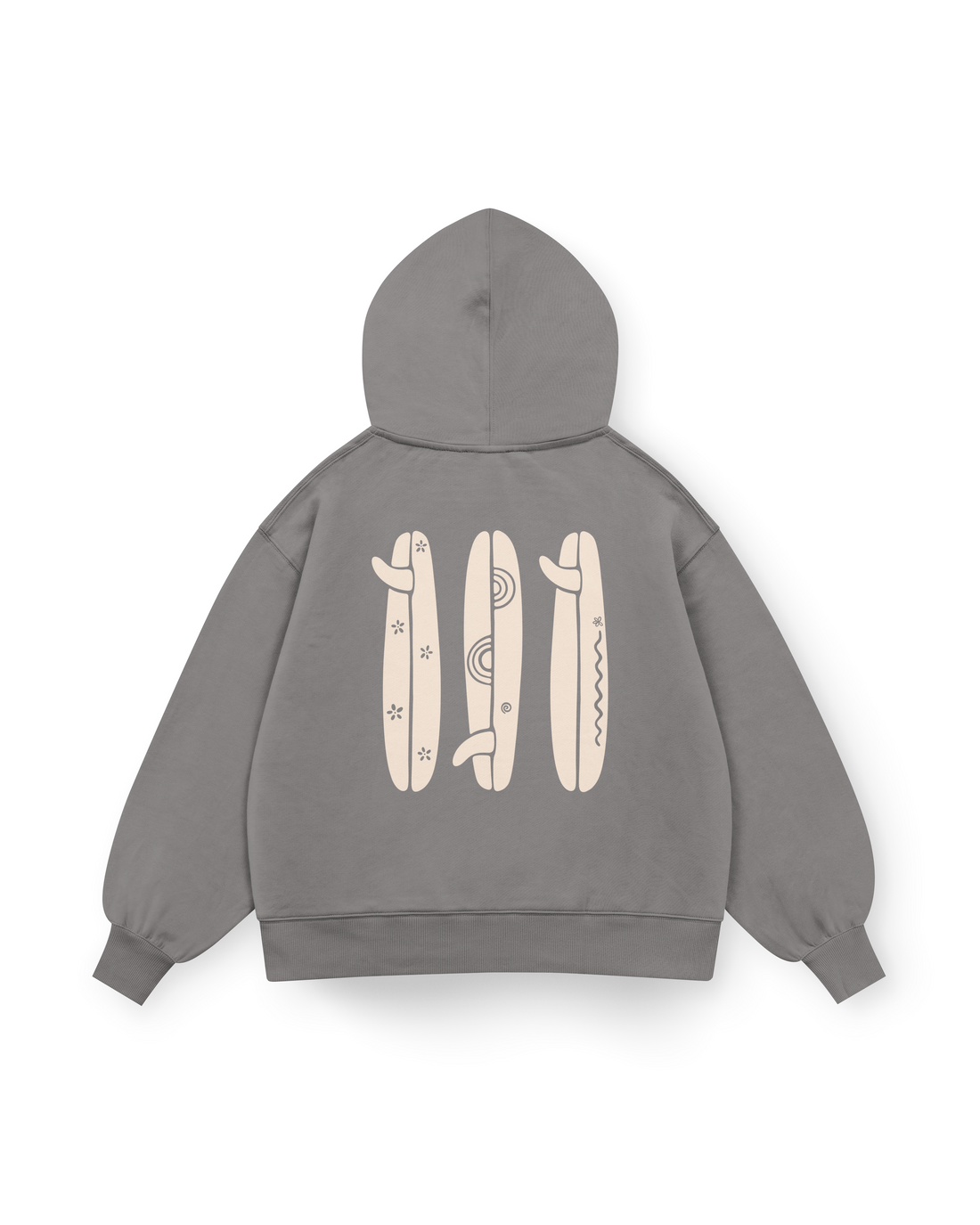 Boho Surfboard Hoodie Oversized