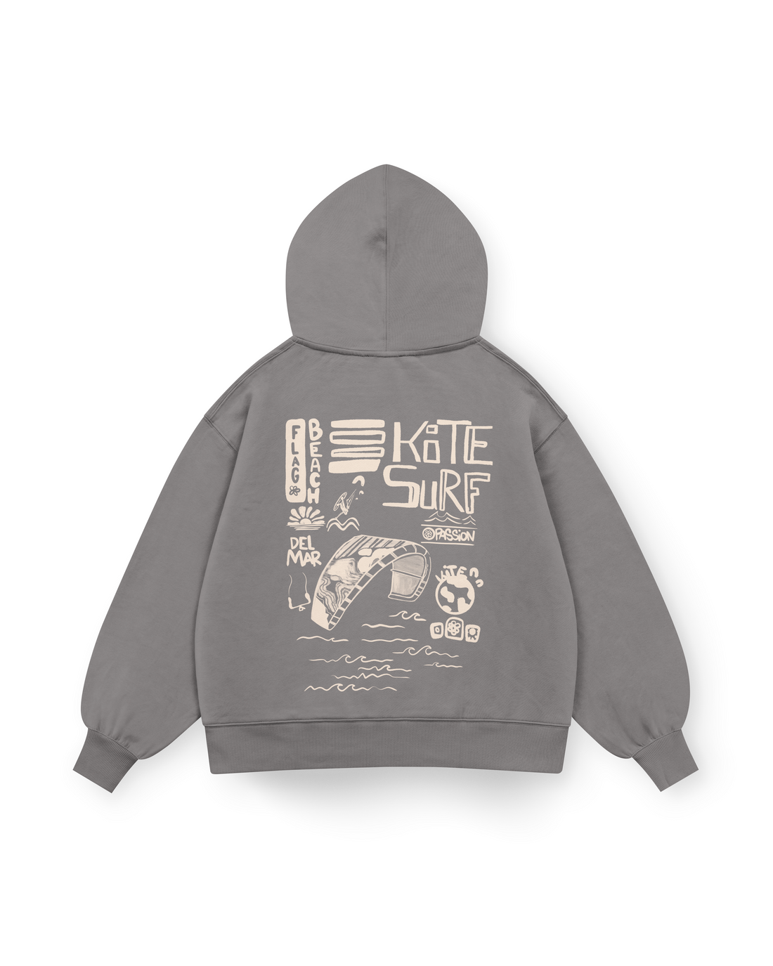 Flag Beach Hoodie Oversized