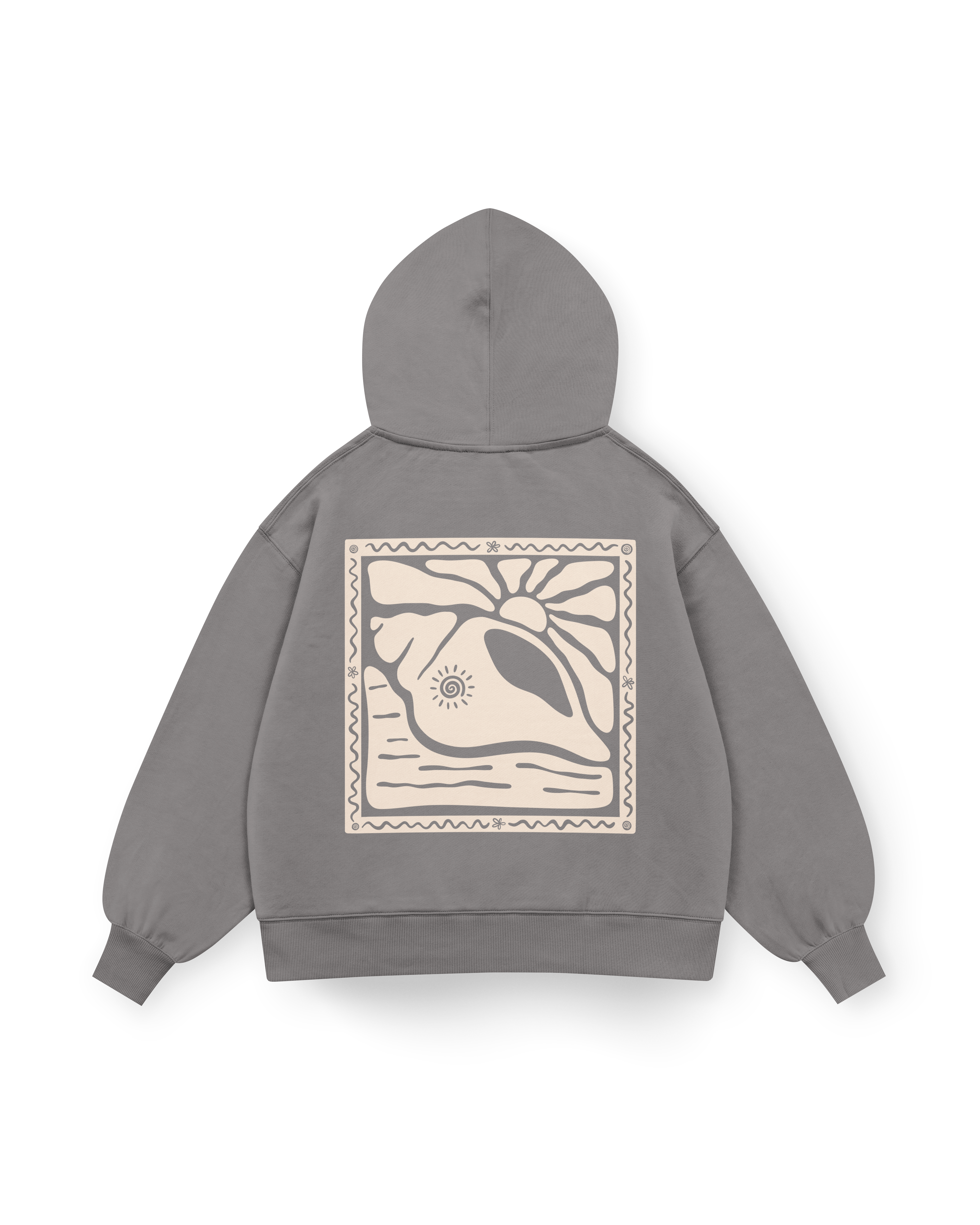 Sunny Seashell Hoodie Oversized