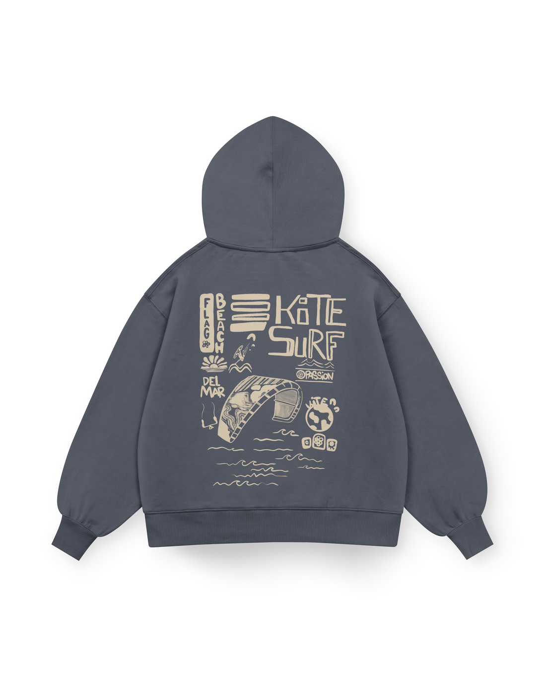 Flag Beach Hoodie Oversized