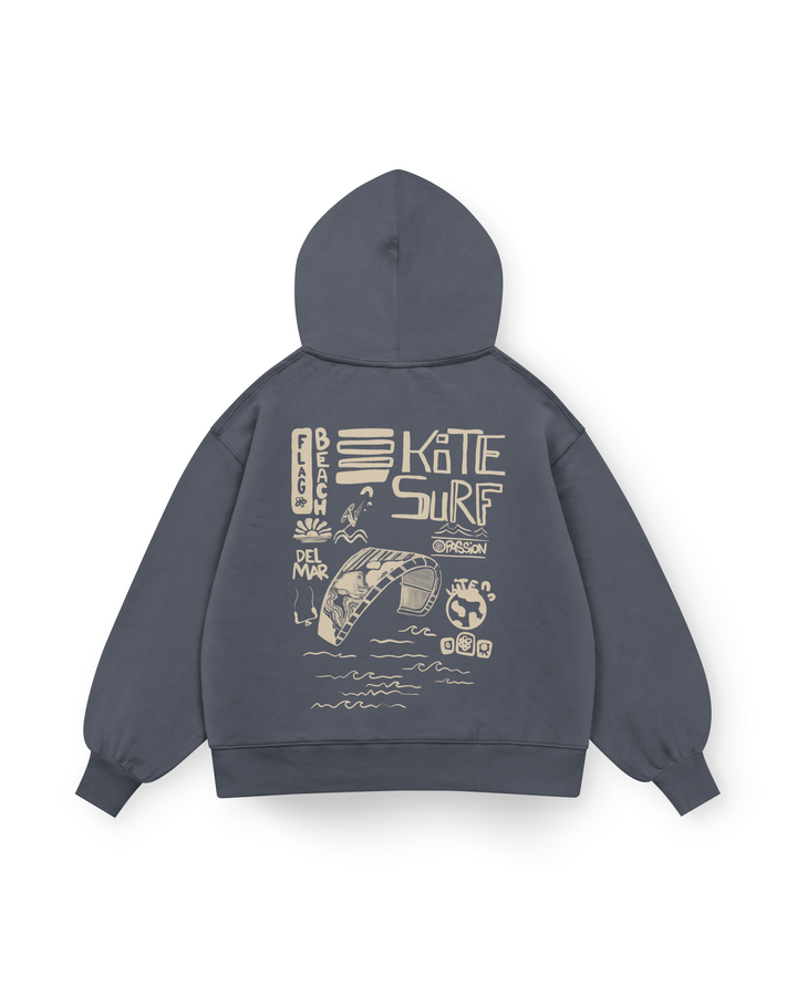 Flag Beach Hoodie Oversized