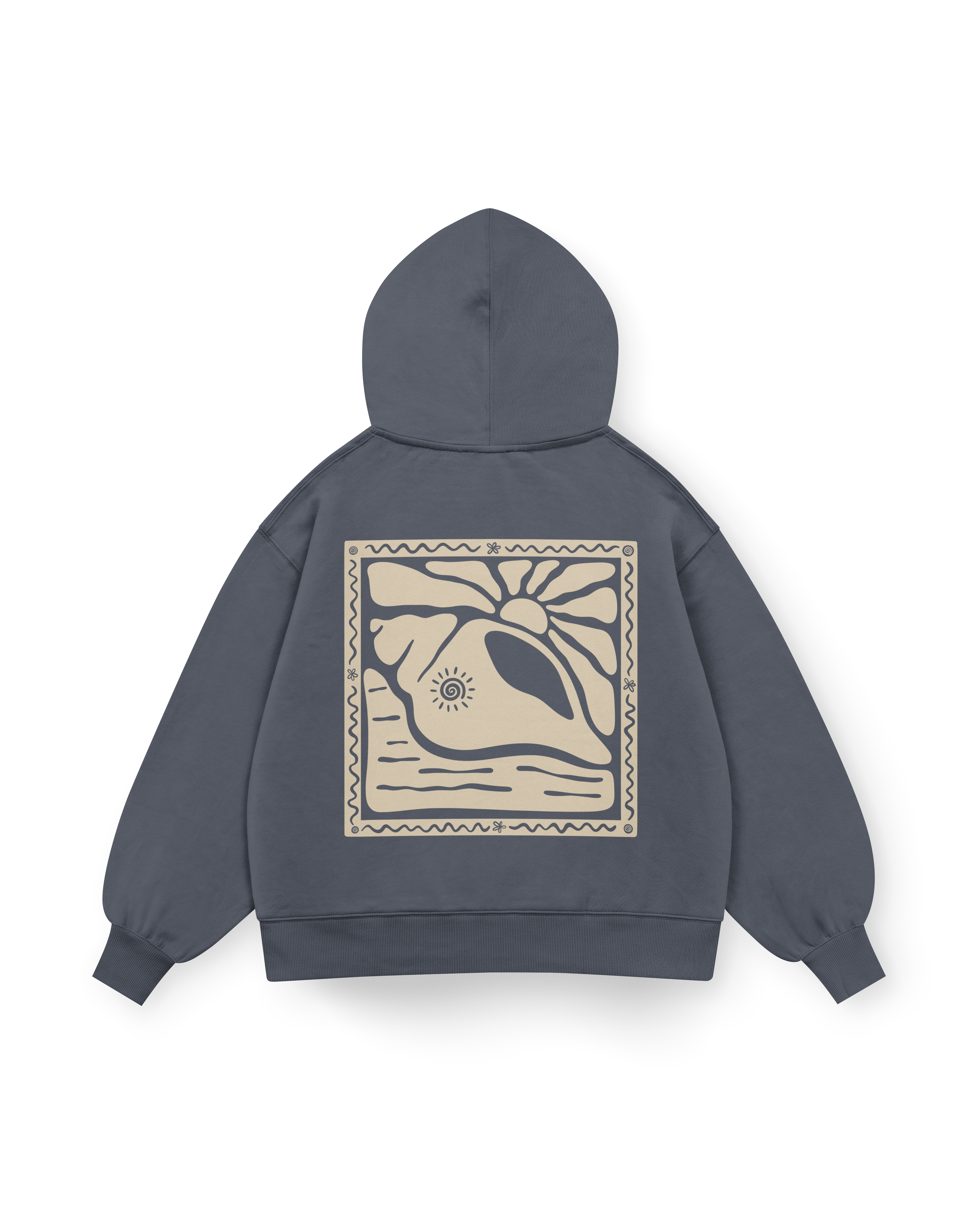 Sunny Seashell Hoodie Oversized