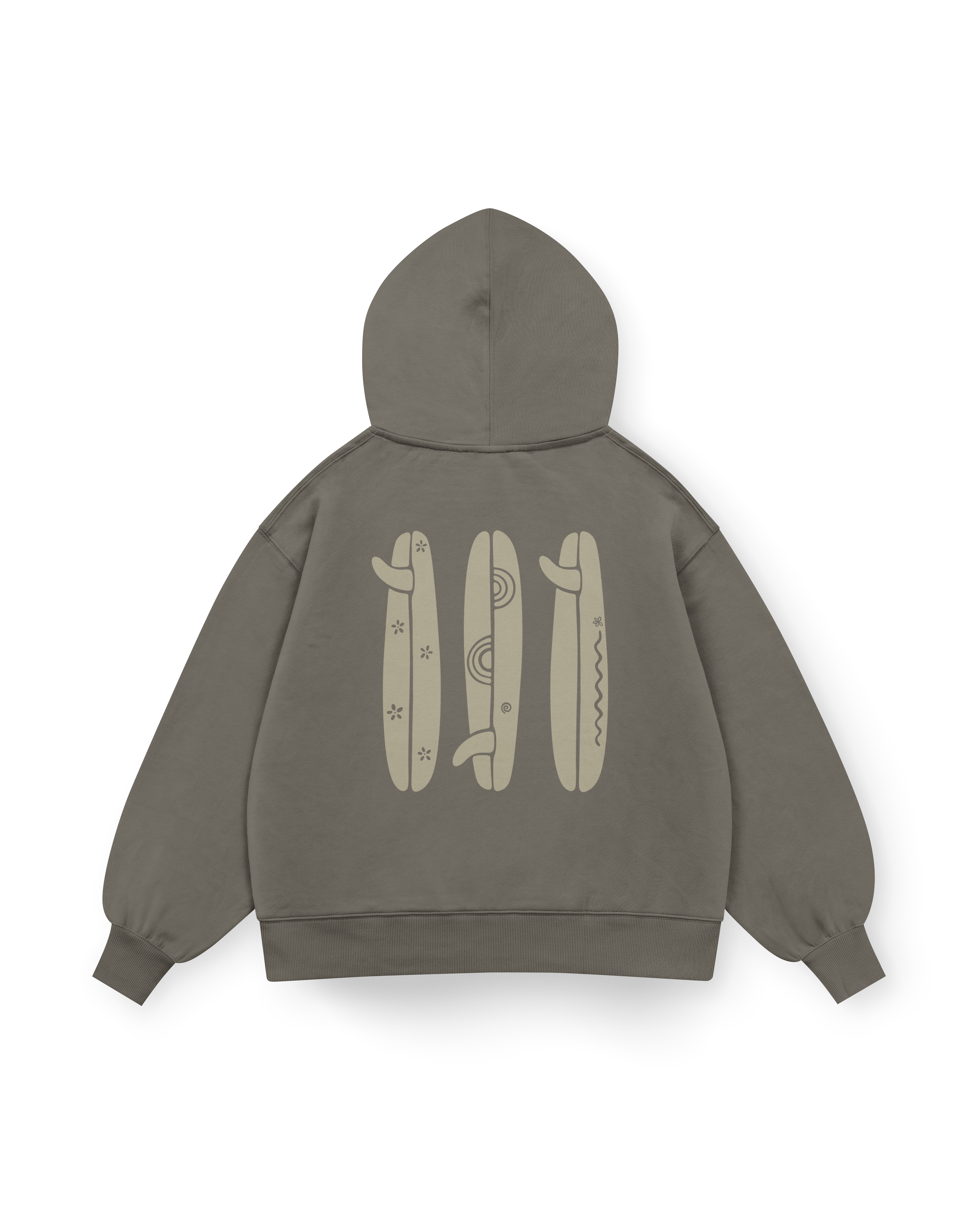 Boho Surfboard Hoodie Oversized