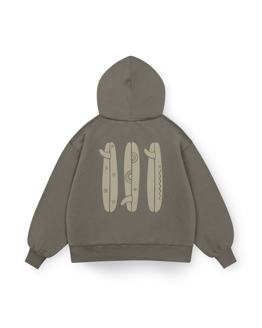 Boho Surfboard Hoodie Oversized