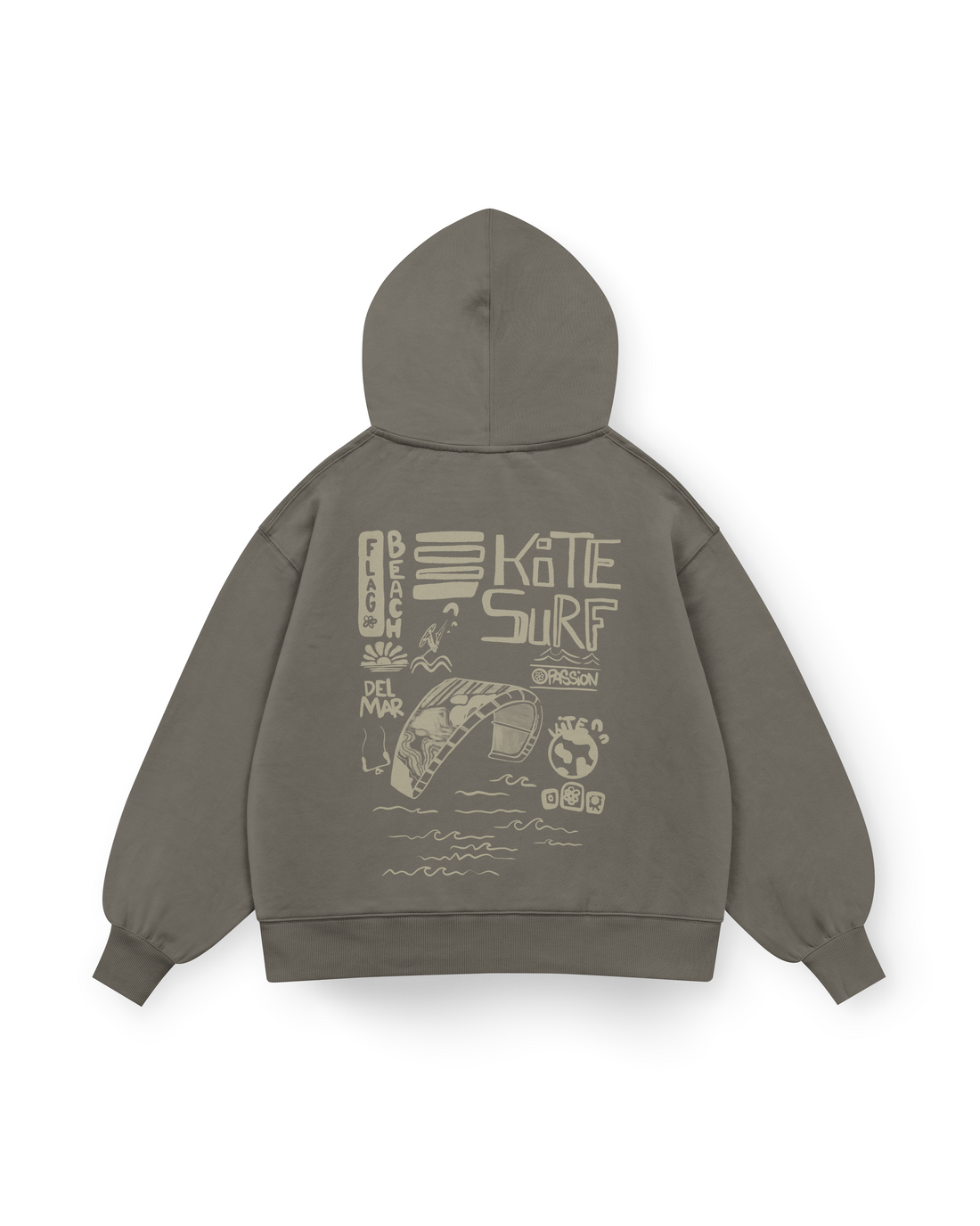 Flag Beach Hoodie Oversized