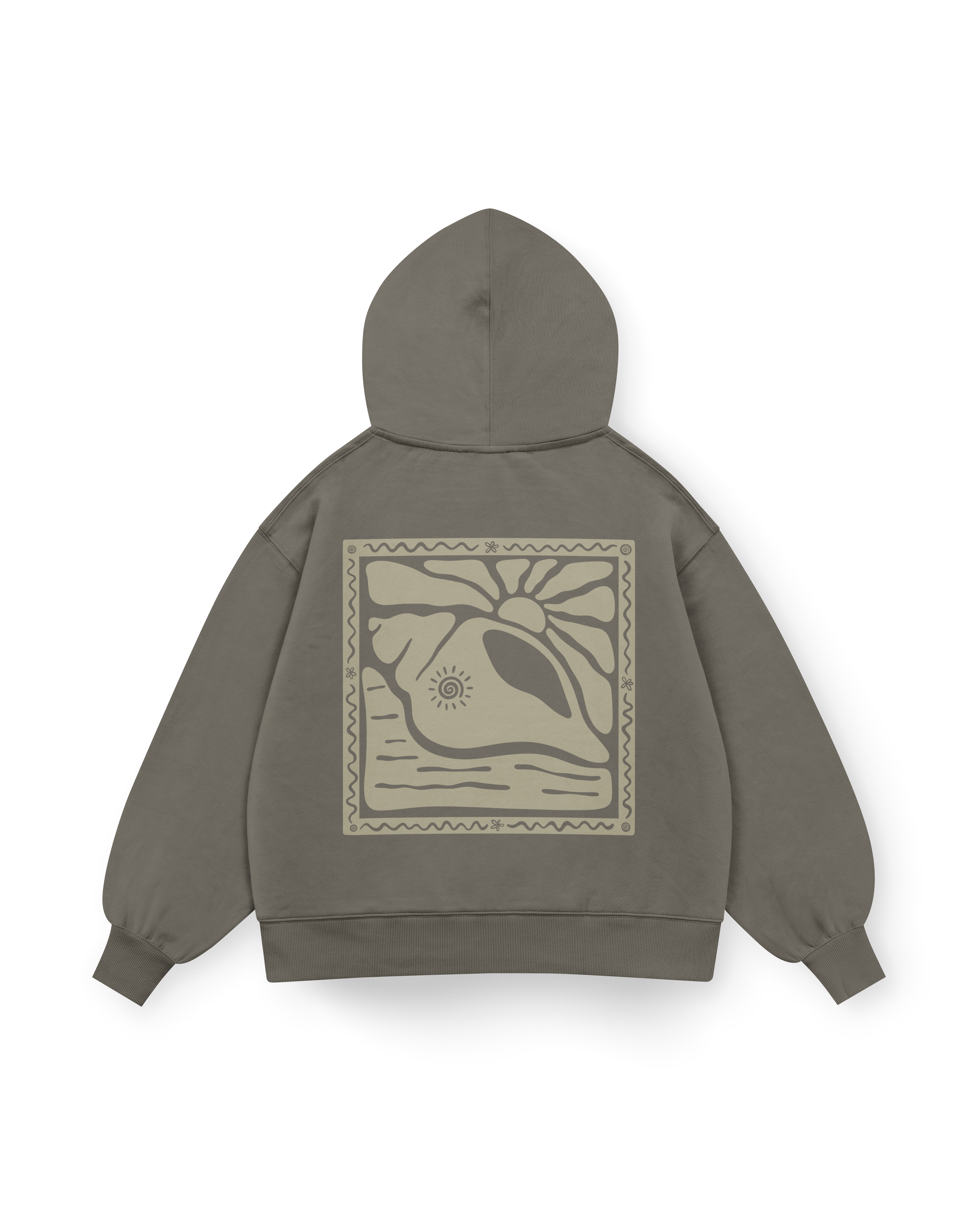 Sunny Seashell Hoodie Oversized