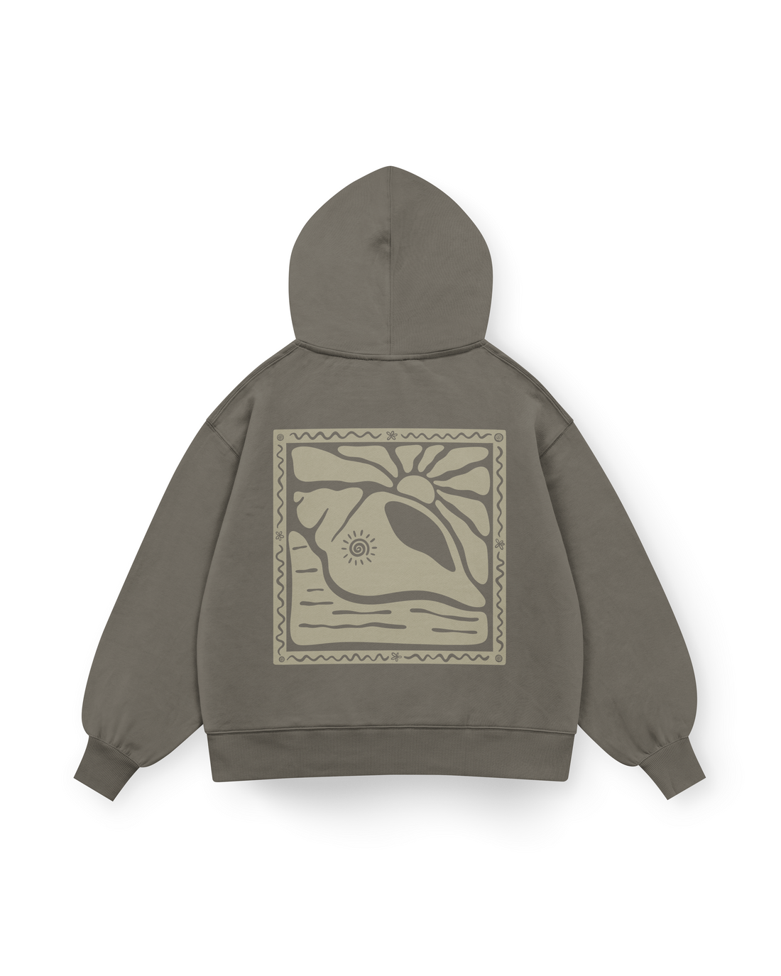 Sunny Seashell Hoodie Oversized