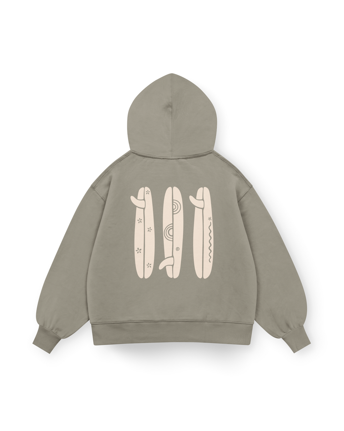 Boho Surfboard Hoodie Oversized