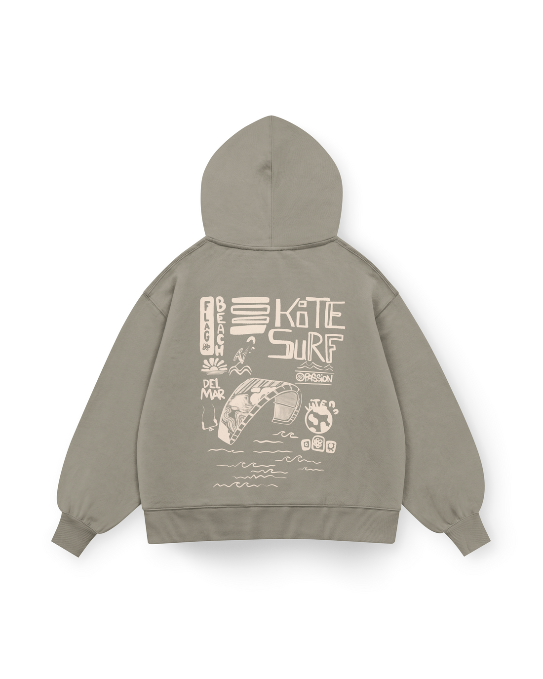 Flag Beach Hoodie Oversized
