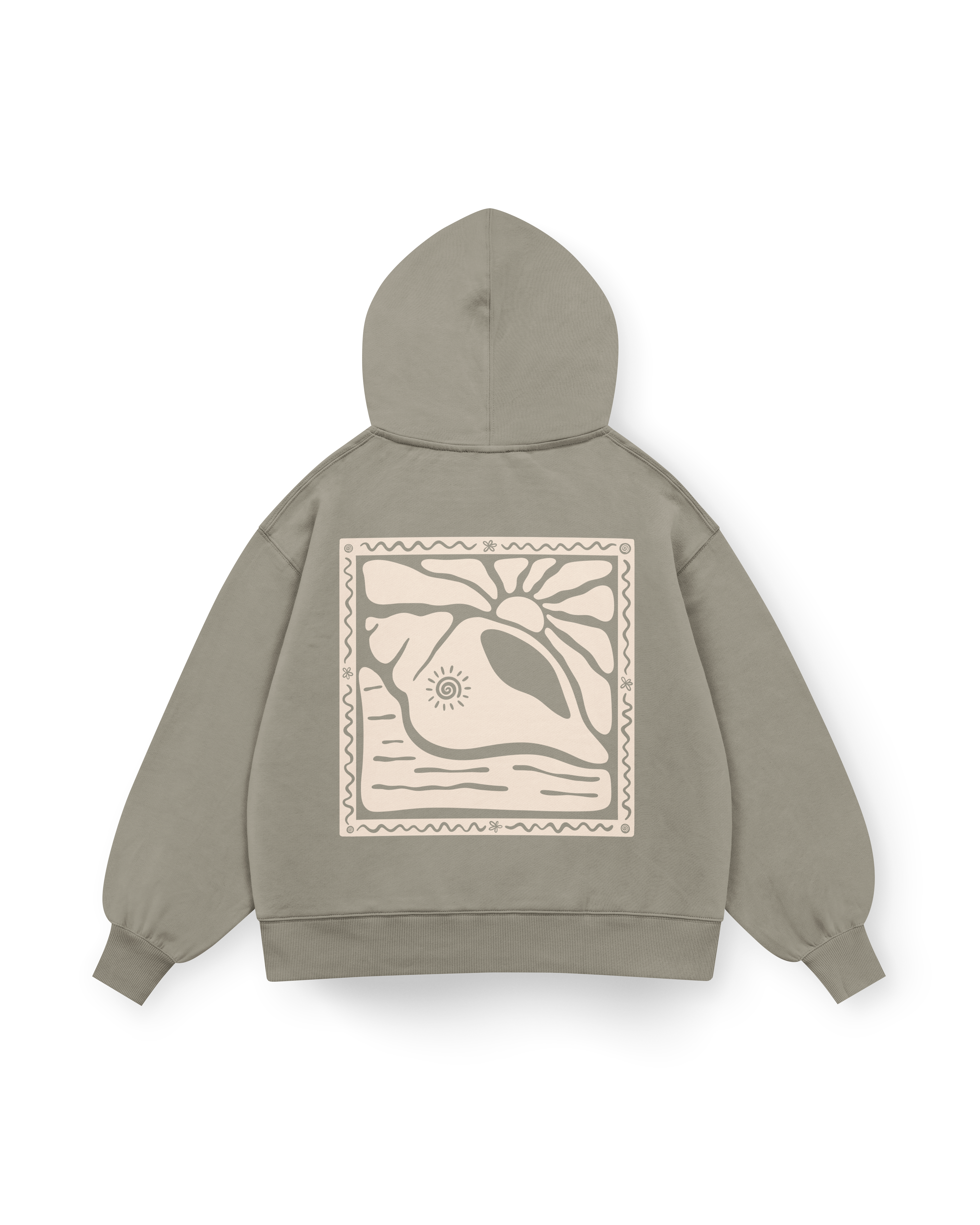 Sunny Seashell Hoodie Oversized