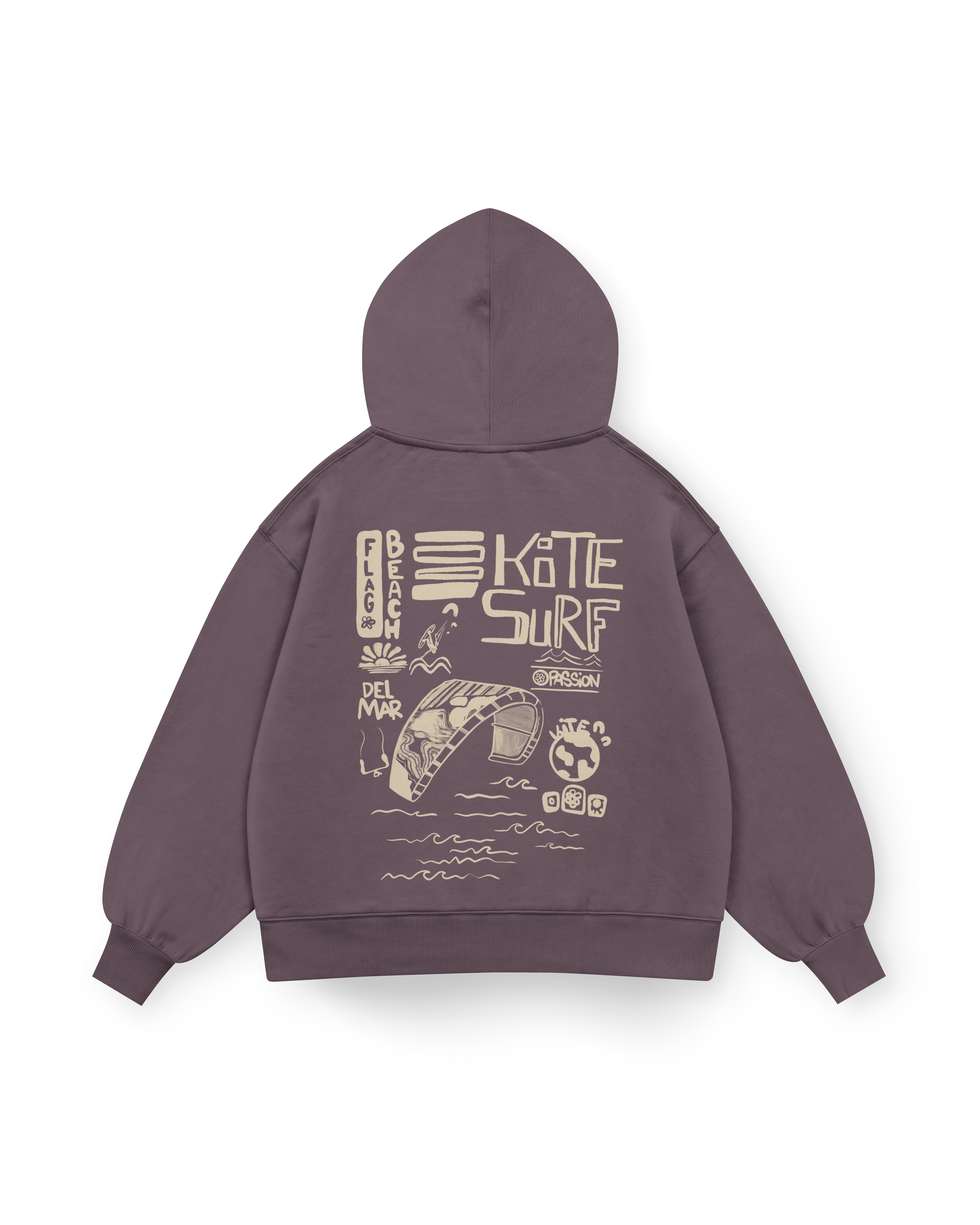 Flag Beach Hoodie Oversized