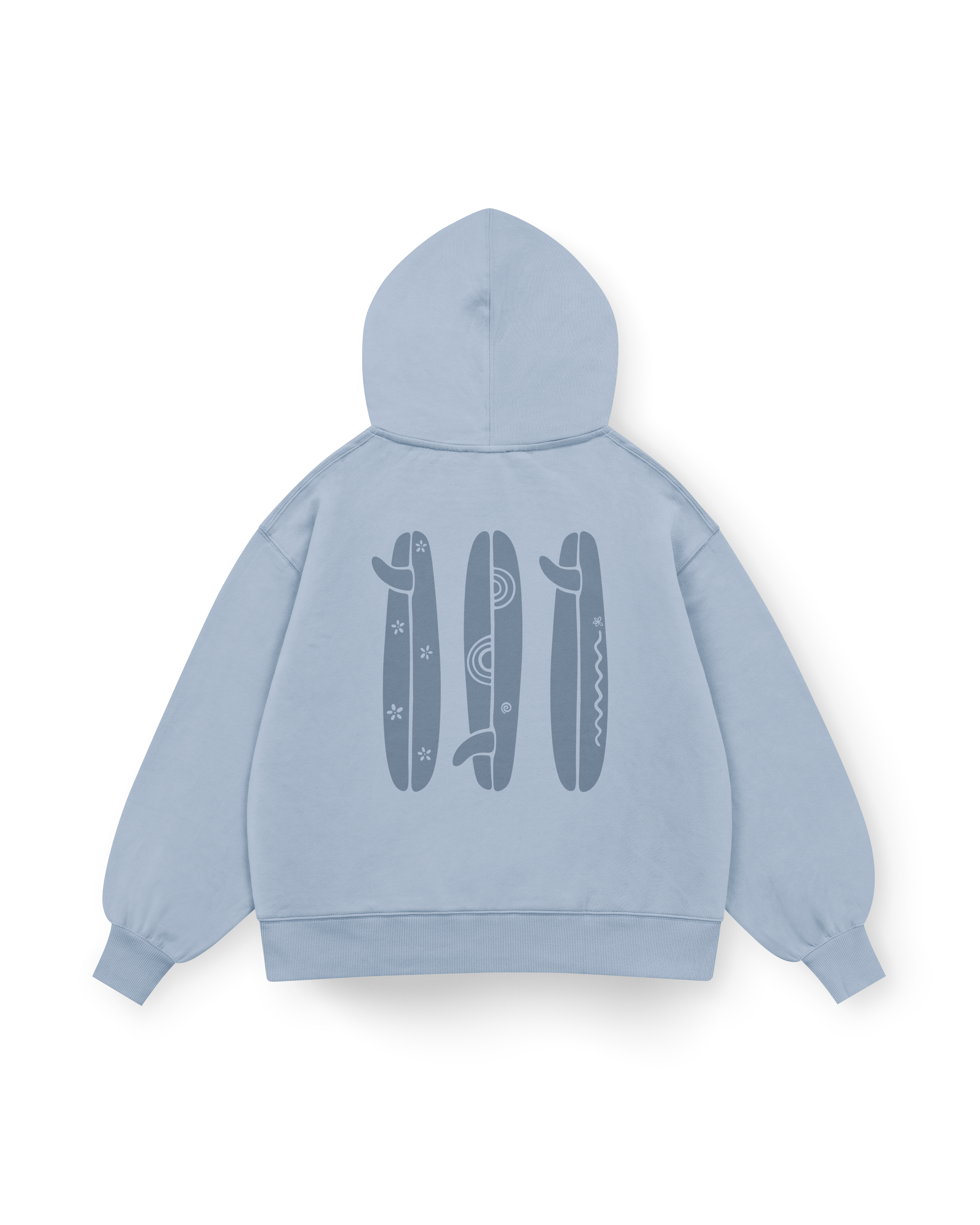 Boho Surfboard Hoodie Oversized
