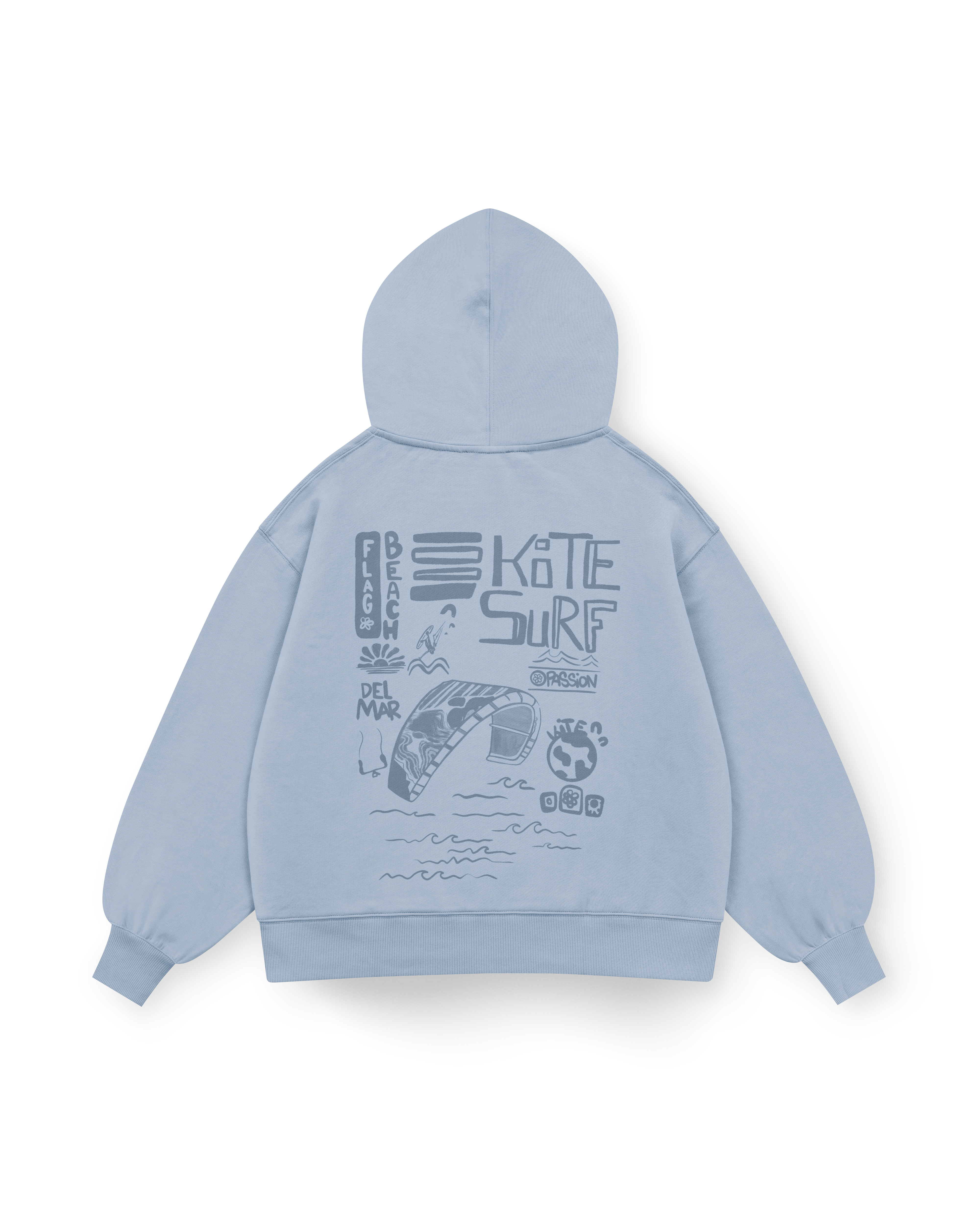 Flag Beach Hoodie Oversized