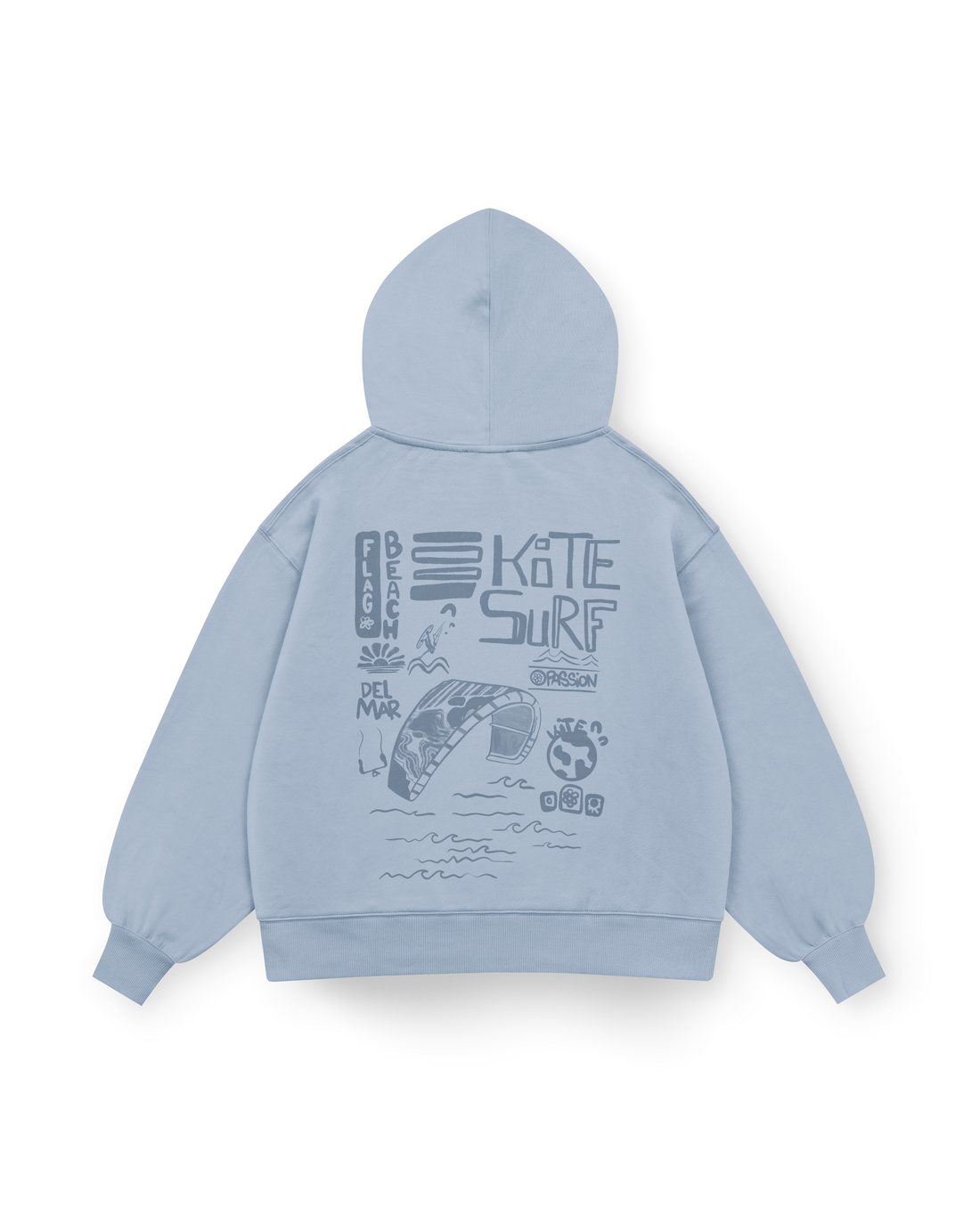 Flag Beach Hoodie Oversized