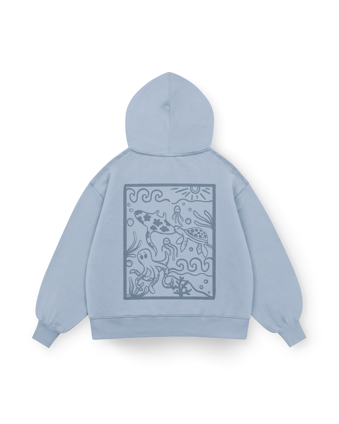 Ocean Creatures Hoodie Oversized