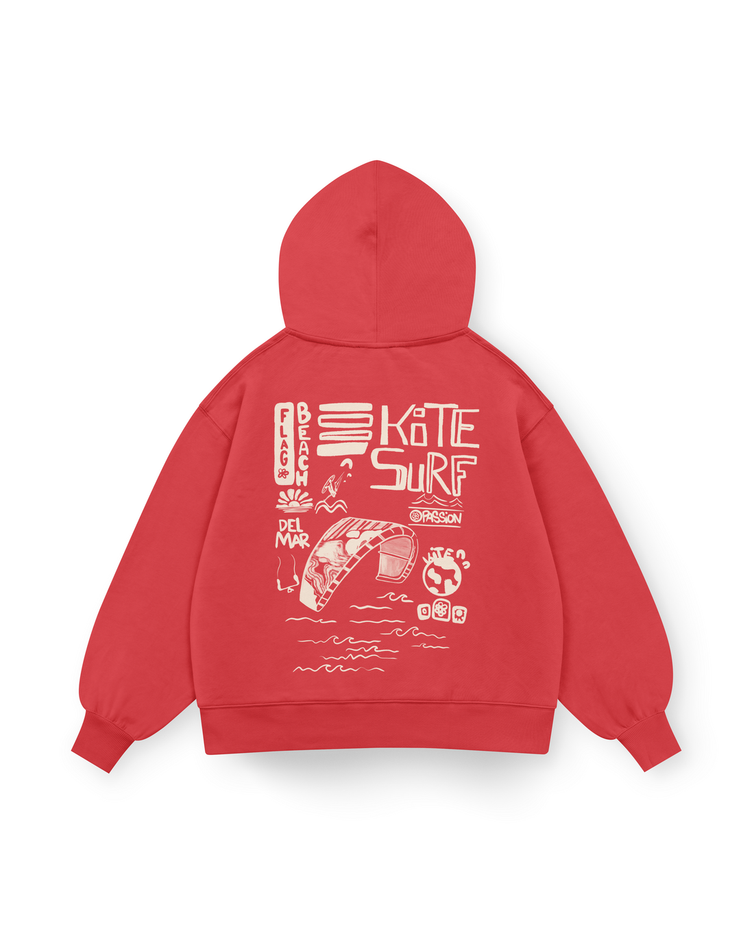 Flag Beach Hoodie Oversized