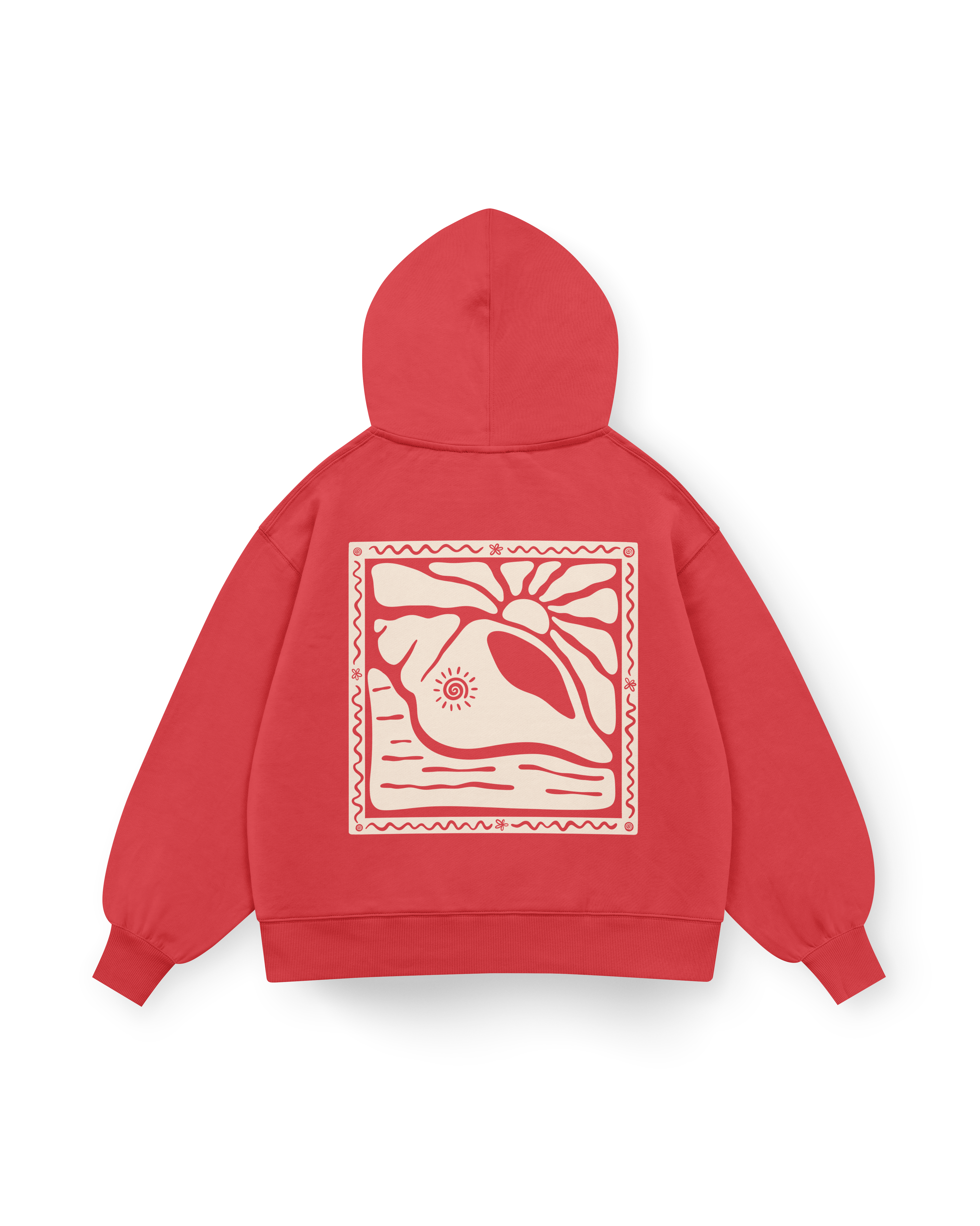 Sunny Seashell Hoodie Oversized