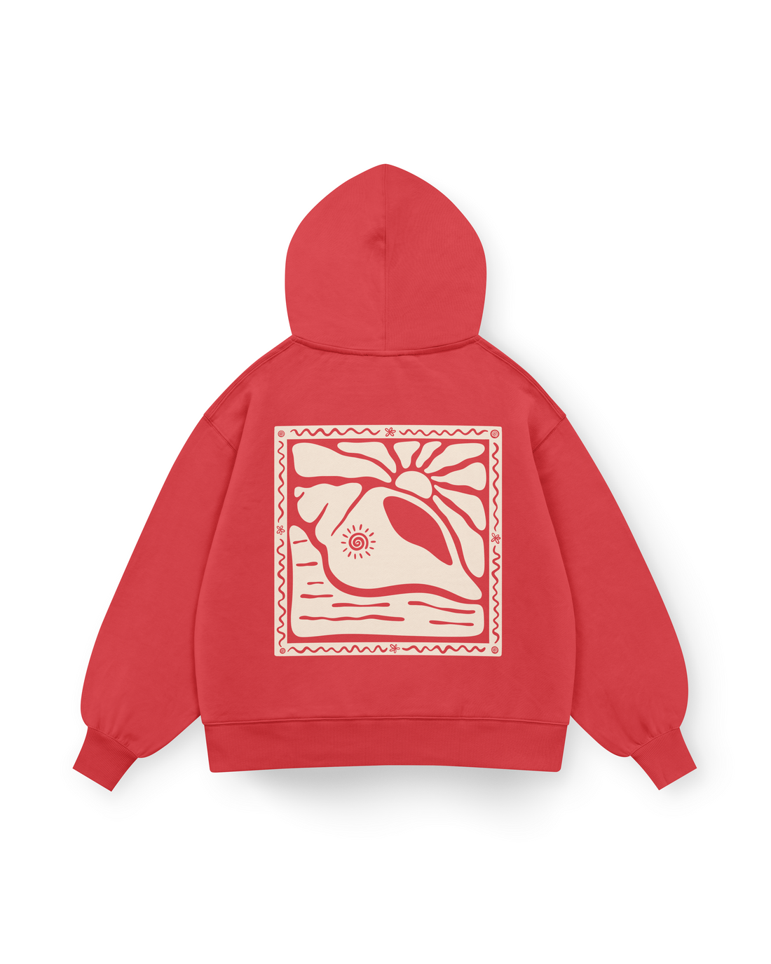 Sunny Seashell Hoodie Oversized