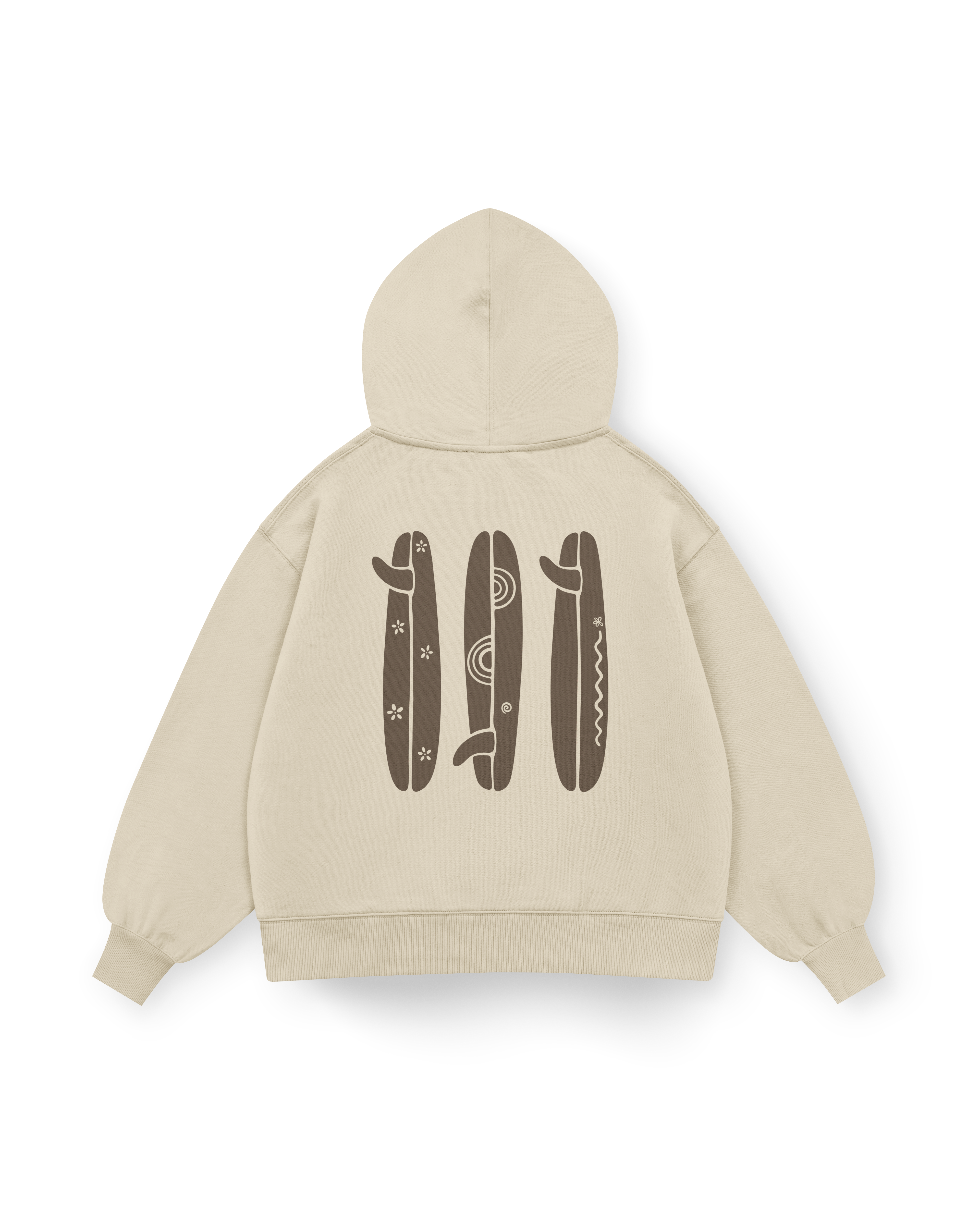 Boho Surfboard Hoodie Oversized