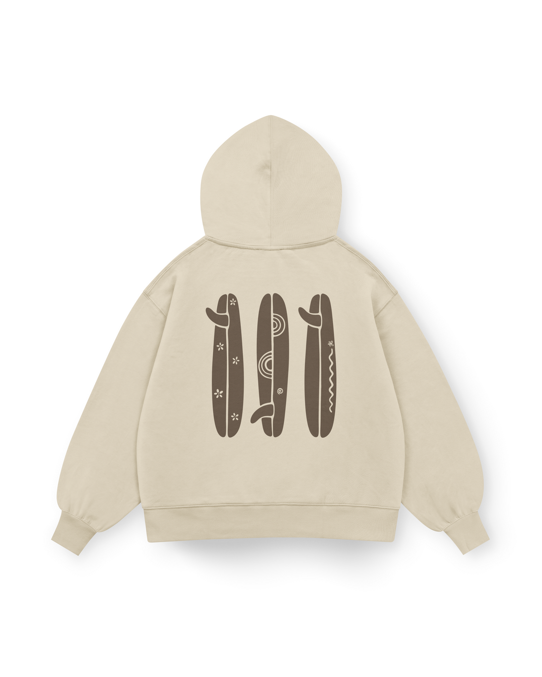 Boho Surfboard Hoodie Oversized