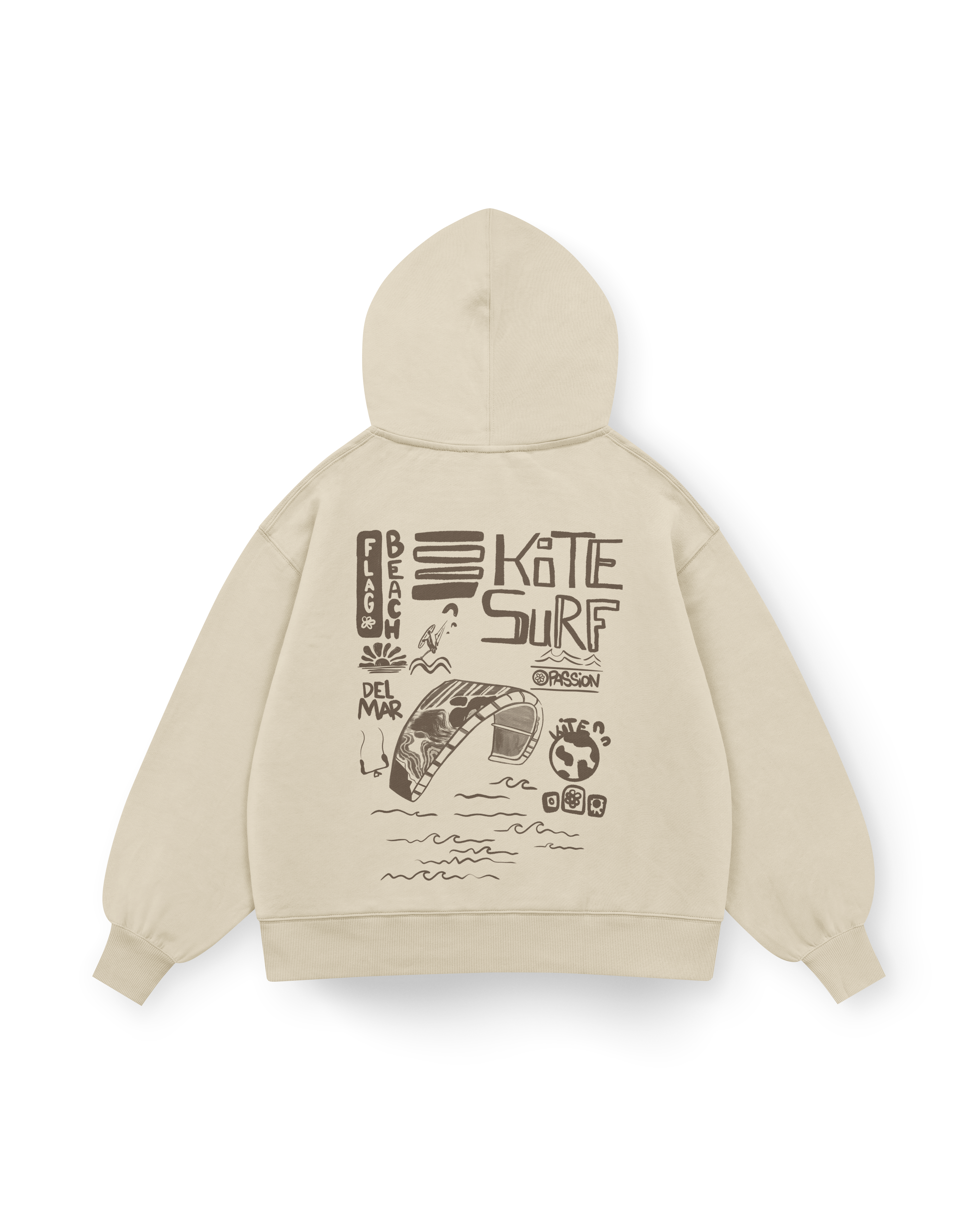 Flag Beach Hoodie Oversized