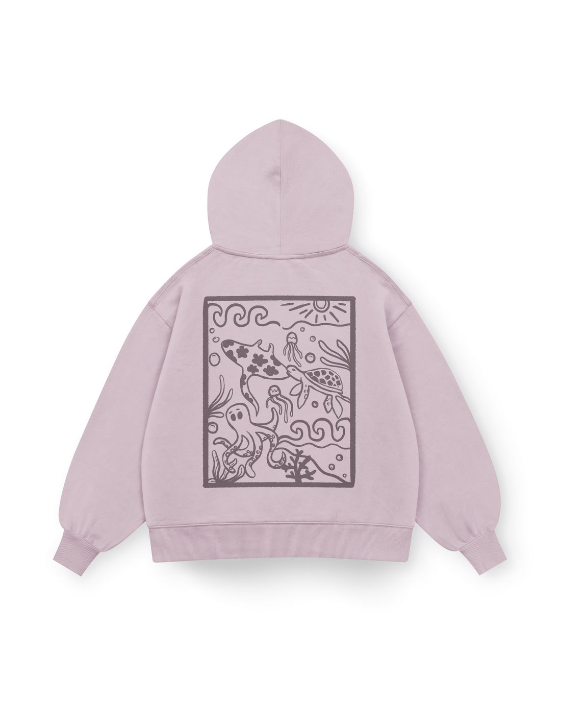 Ocean Creatures Hoodie Oversized
