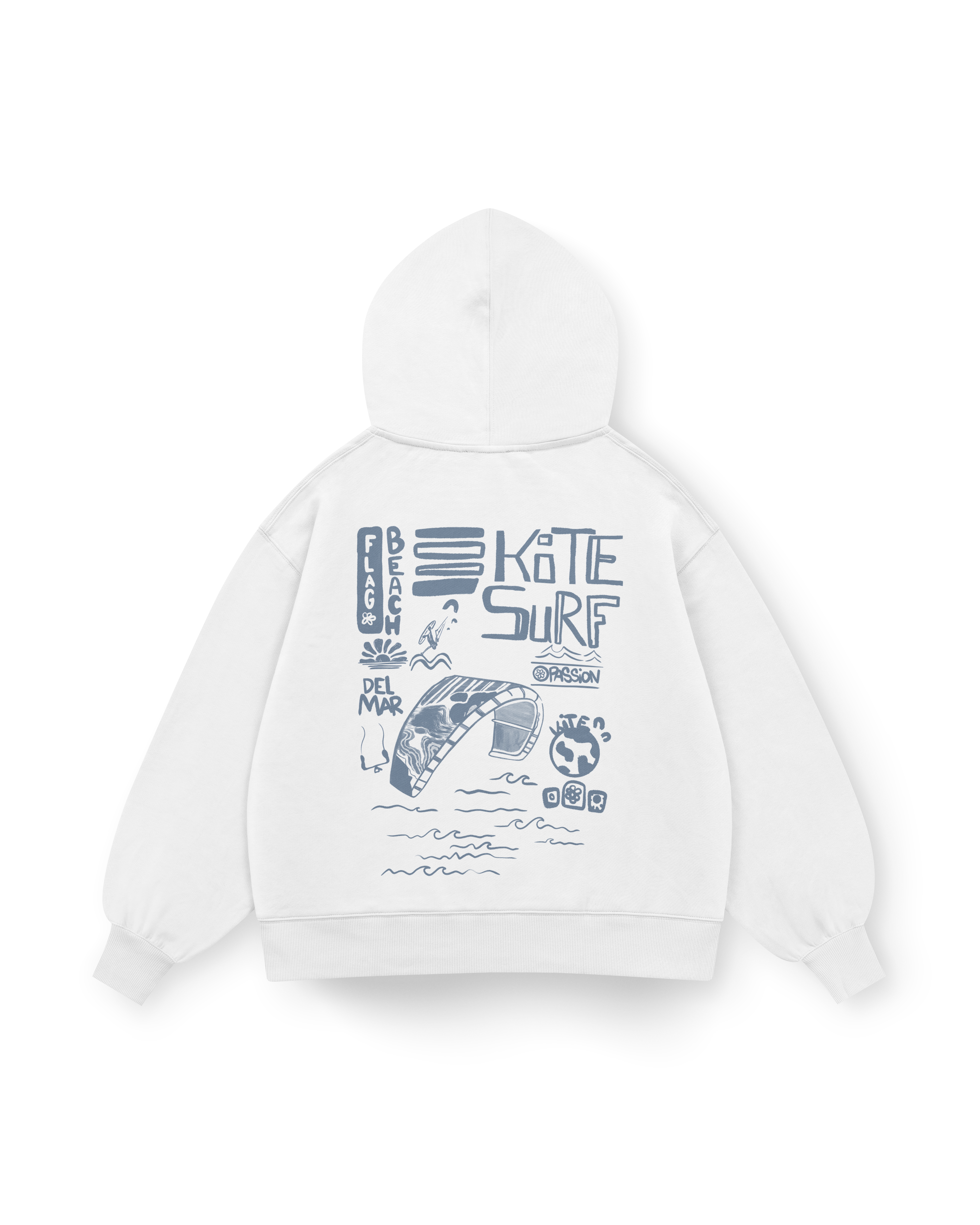 Flag Beach Hoodie Oversized