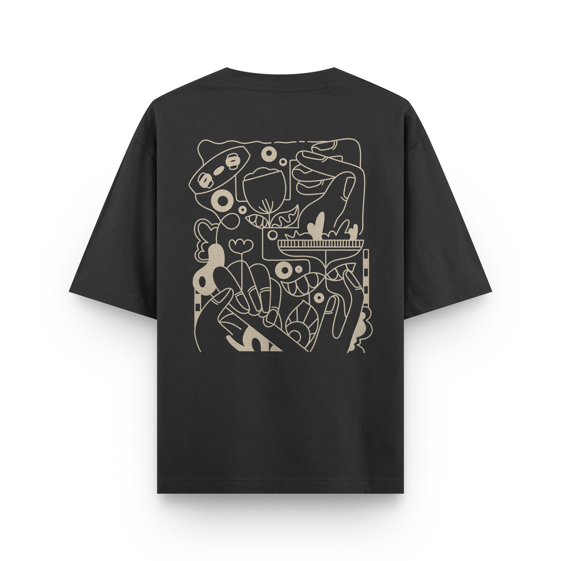 Kite Line Art T-Shirt Oversized