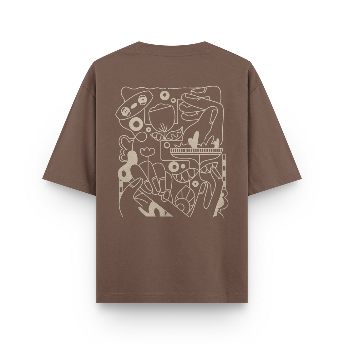 Kite Line Art T-Shirt Oversized