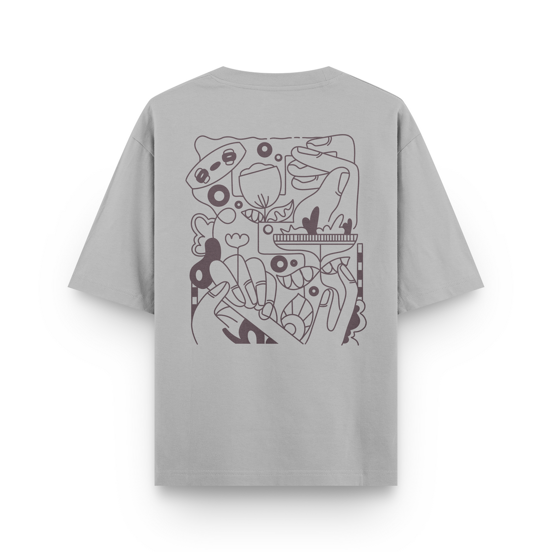 Kite Line Art T-Shirt Oversized
