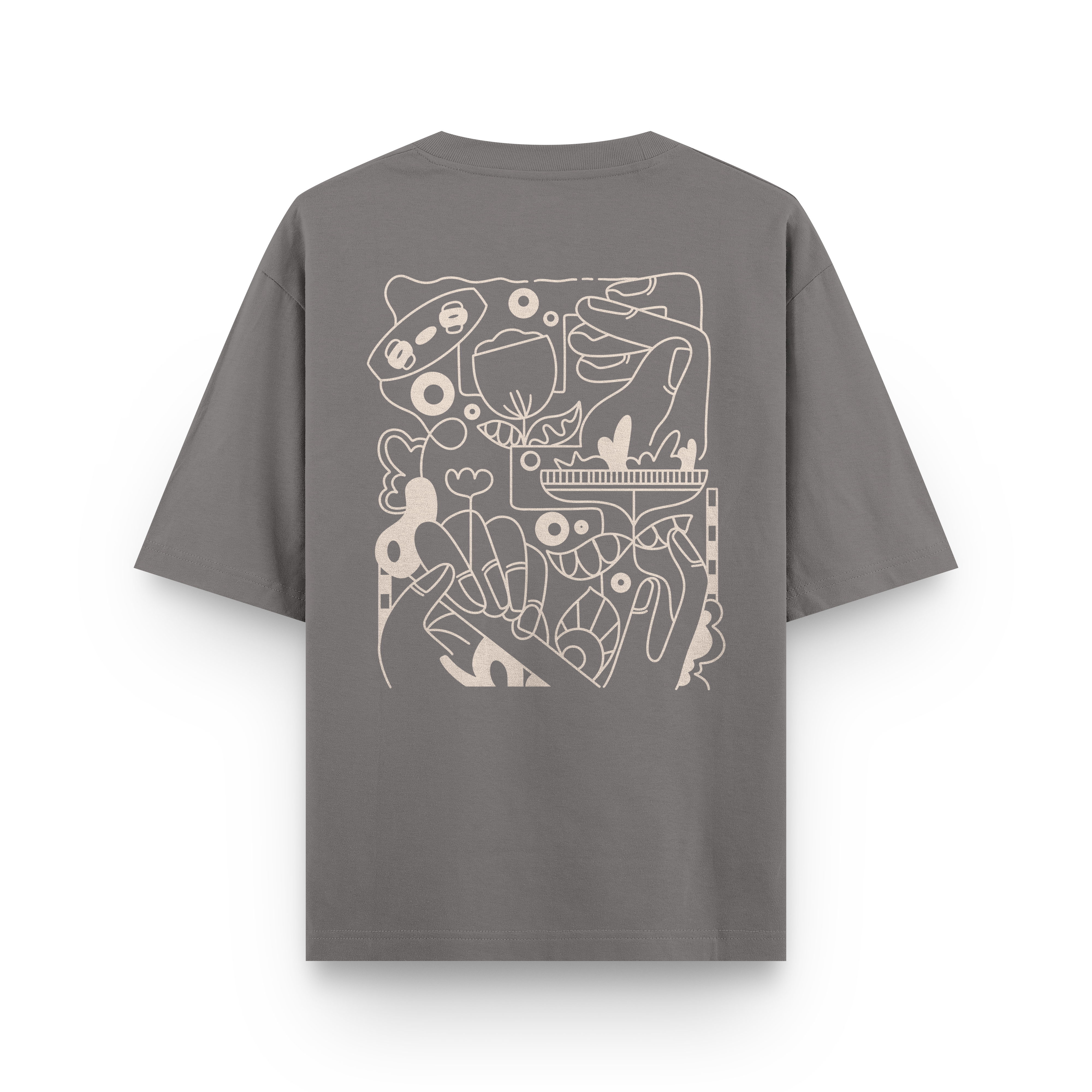 Kite Line Art T-Shirt Oversized