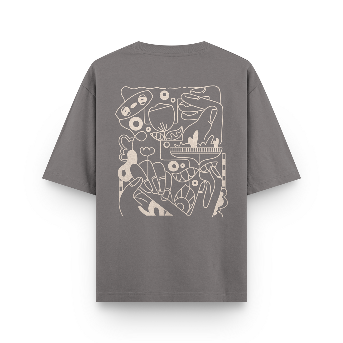 Kite Line Art T-Shirt Oversized