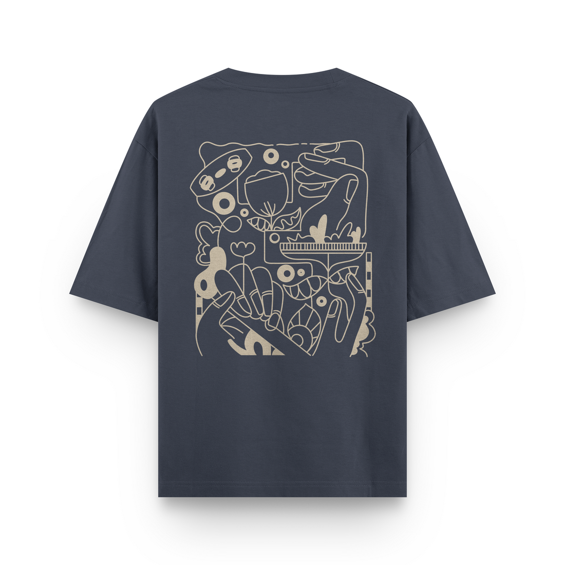 Kite Line Art T-Shirt Oversized